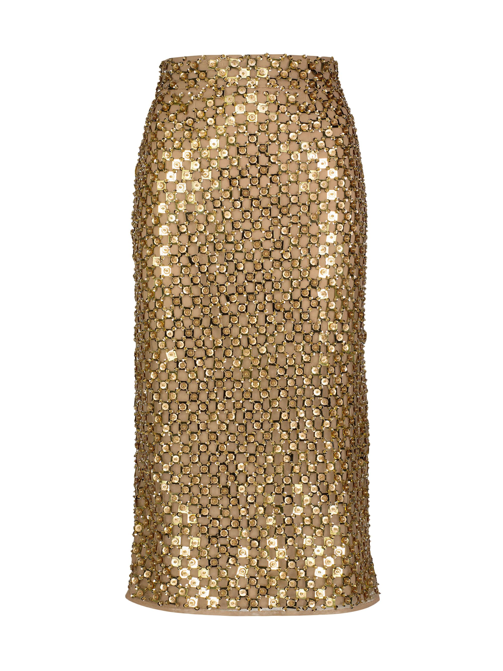 Mac Duggal Twill Belted A-Line Midi-Skirt | Saks Fifth Avenue