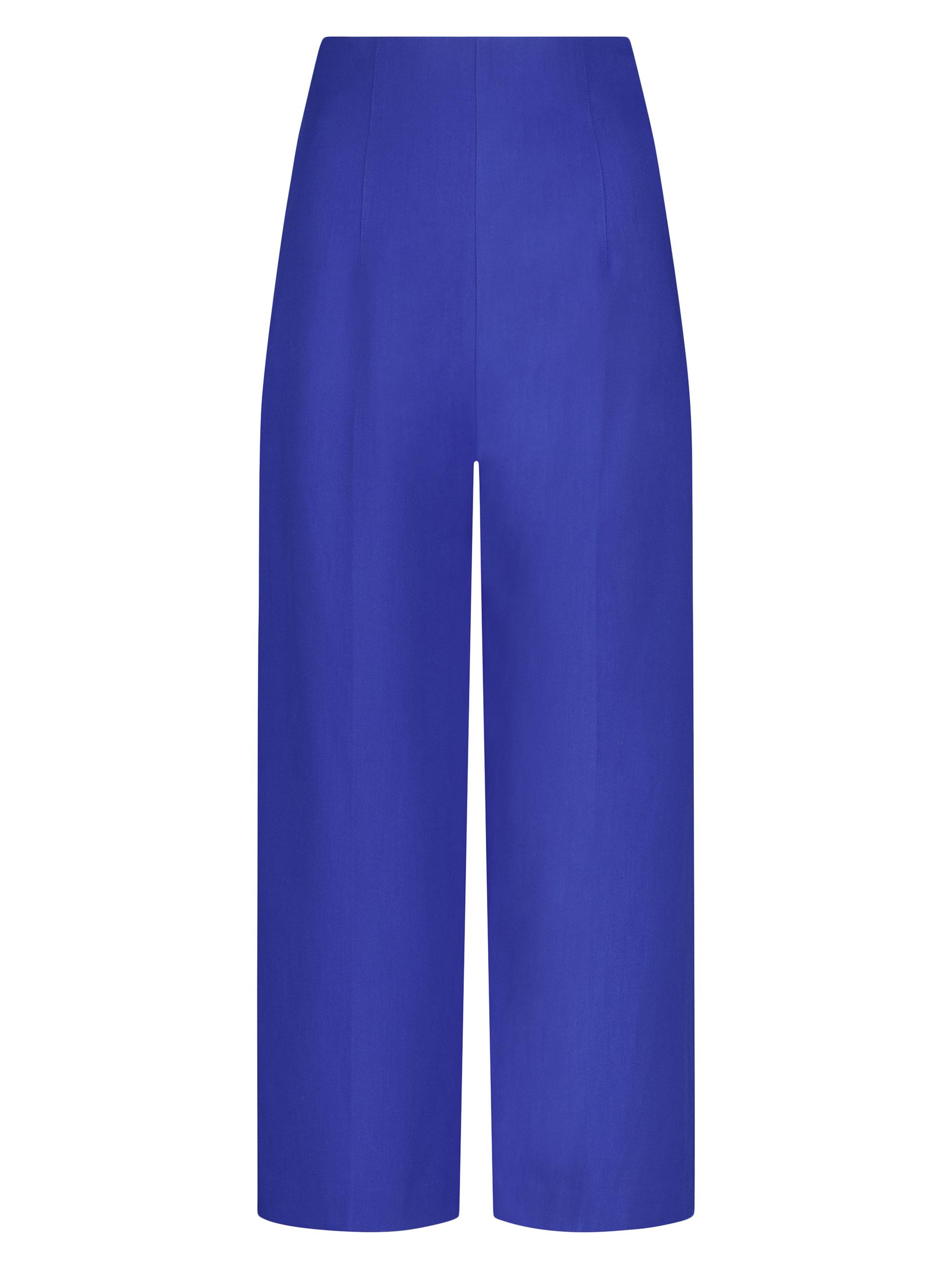 Mac Duggal Women's Crepe Crop Wide-Leg Pants - Azure Blue