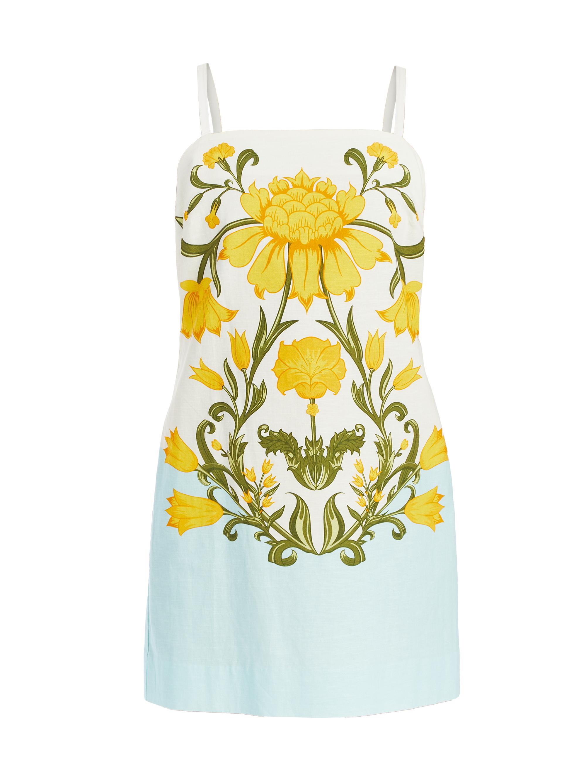 Mestiza New York Women's Orzo Printed Mini Shift Dress - Blue Yellow