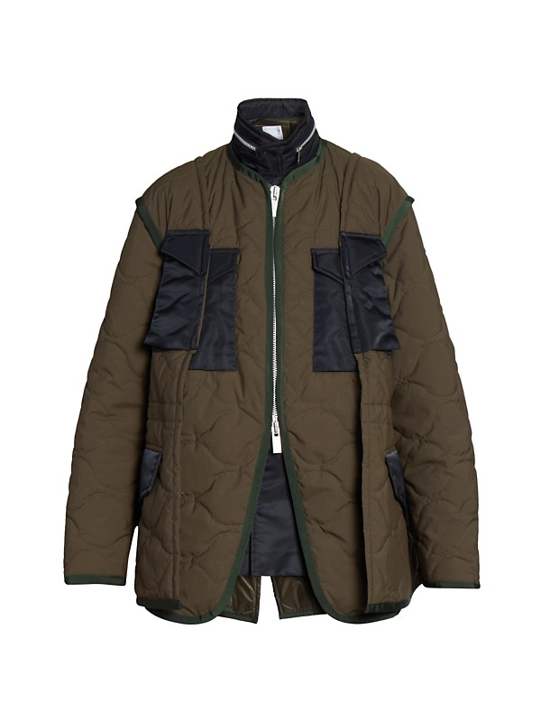 Shop Sacai Rip Stop Quilted Nylon Coat | Saks Fifth Avenue Shop Sacai Rip Stop Quilted Nylon Coat | Saks Fifth Avenue
