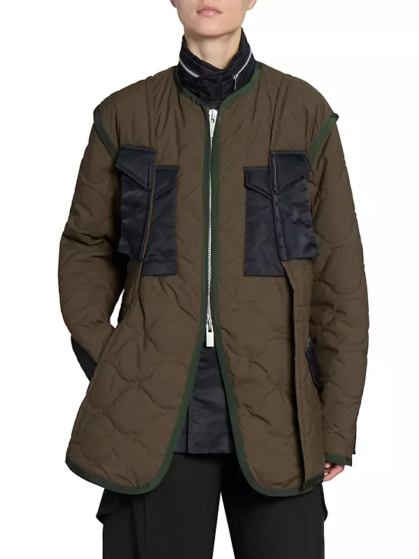 Shop Sacai Rip Stop Quilted Nylon Coat | Saks Fifth Avenue Shop Sacai Rip Stop Quilted Nylon Coat | Saks Fifth Avenue