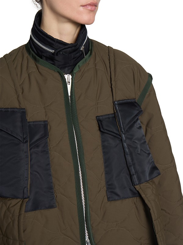 Shop Sacai Rip Stop Quilted Nylon Coat | Saks Fifth Avenue Shop Sacai Rip Stop Quilted Nylon Coat | Saks Fifth Avenue