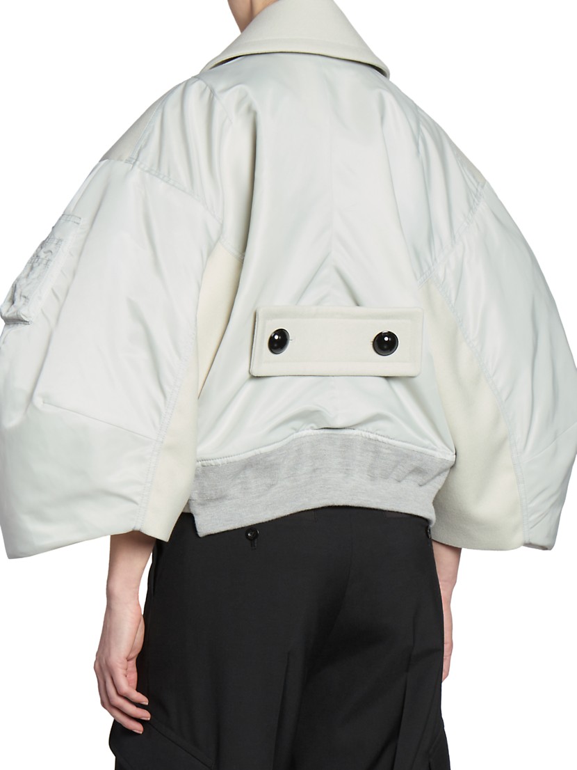 Shop Sacai Wool Melton & Nylon Twill Jacket | Saks Fifth Avenue Shop Sacai Wool Melton & Nylon Twill Jacket | Saks Fifth Avenue