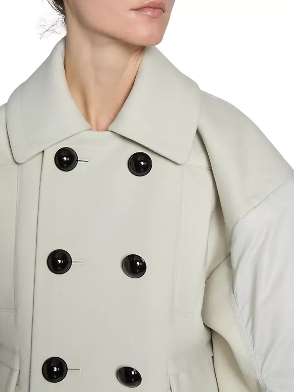 Shop Sacai Wool Melton & Nylon Twill Jacket | Saks Fifth Avenue Shop Sacai Wool Melton & Nylon Twill Jacket | Saks Fifth Avenue