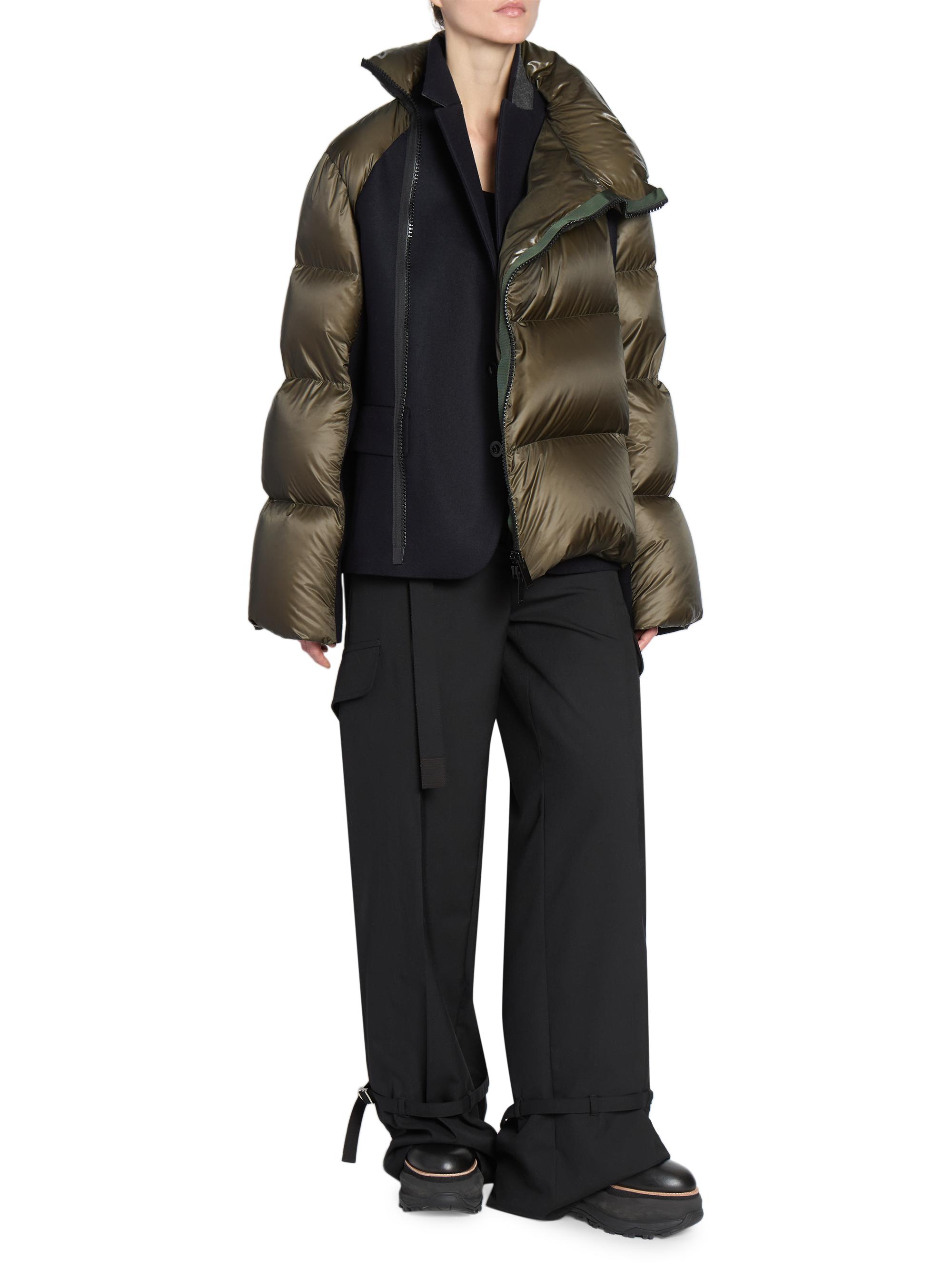 Shop Sacai Wool Melton & Padded Jacket | Saks Fifth Avenue