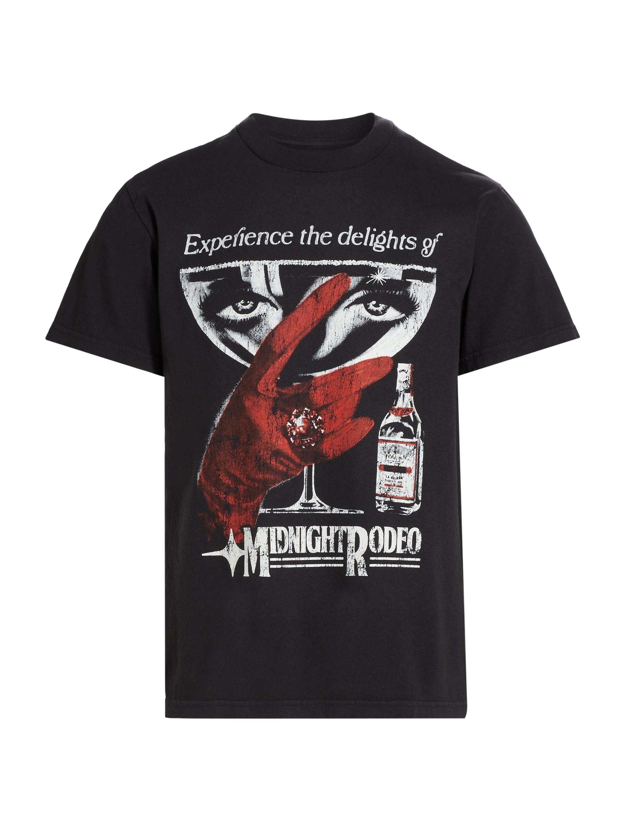 Midnight Rodeo Men's Cocktail Crewneck T-Shirt - Vintage Black