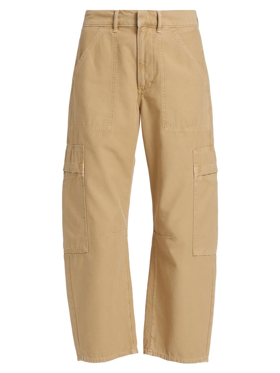 Citizen Of Humanity Women's Marcelle Cotton Twill Cargo Pants In Brown