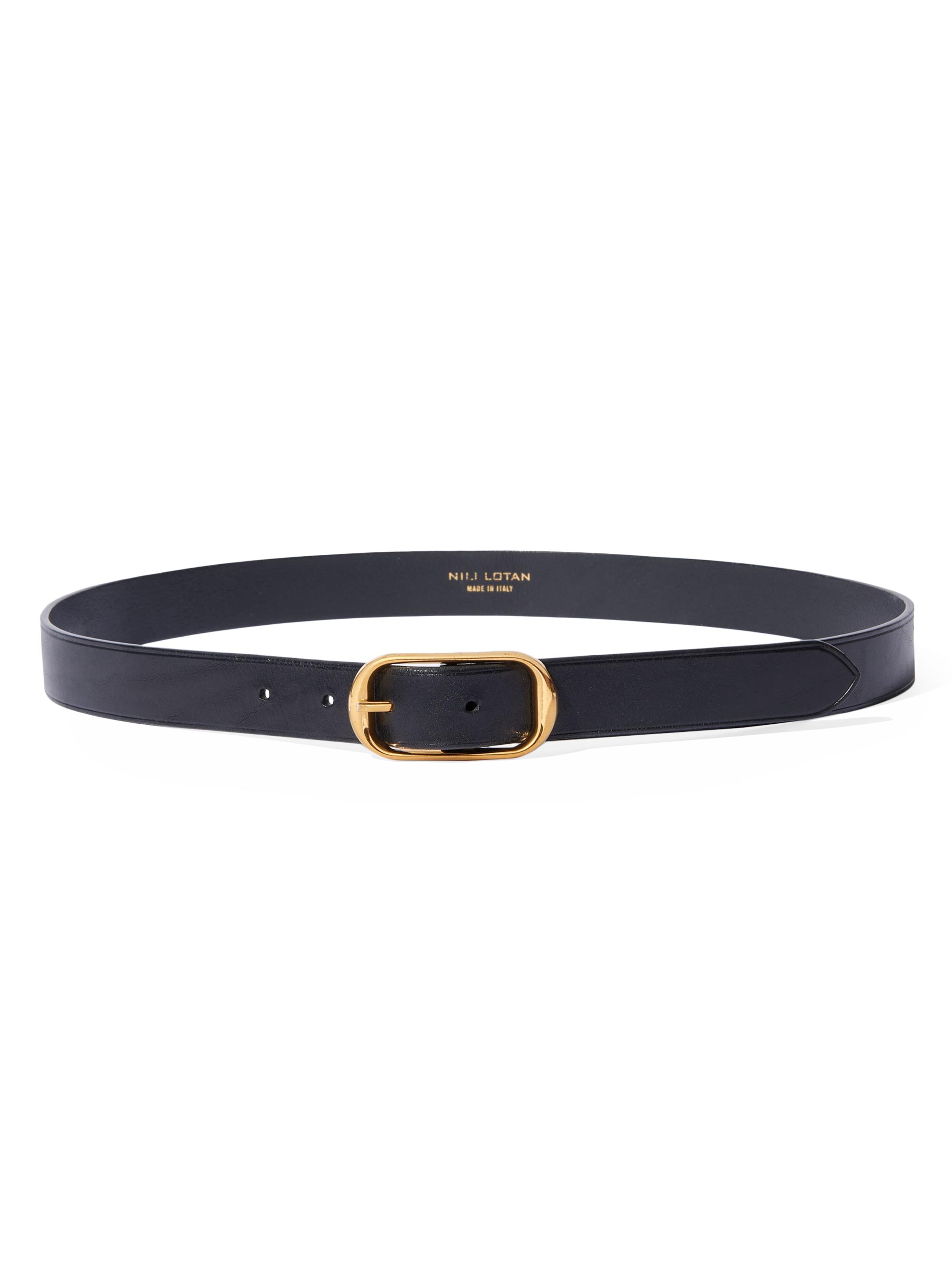 Nili Lotan Women's Reine Suede Belt - Black