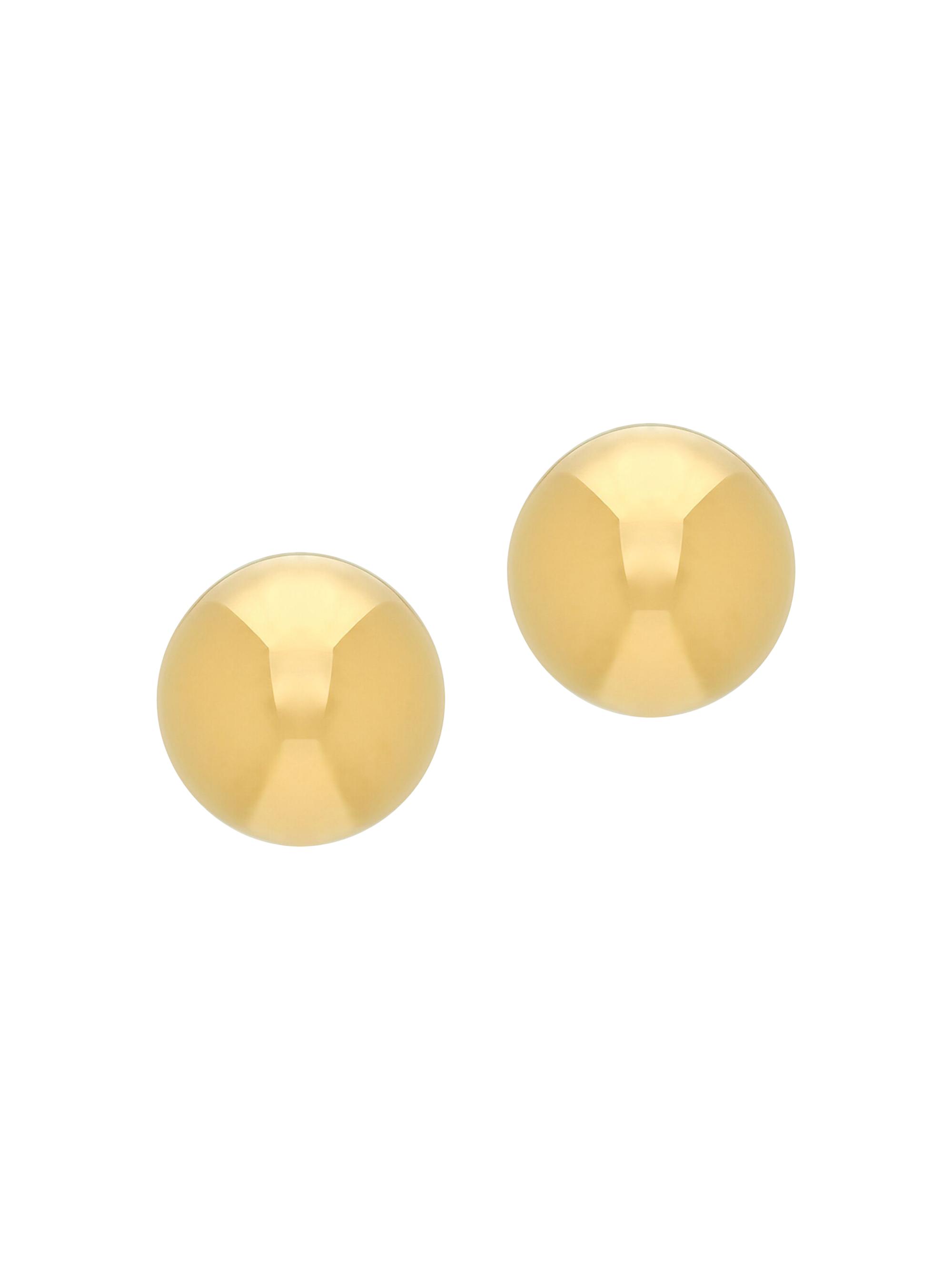 Saint Laurent Women's Dome Earrings in Metal - Brass Gold