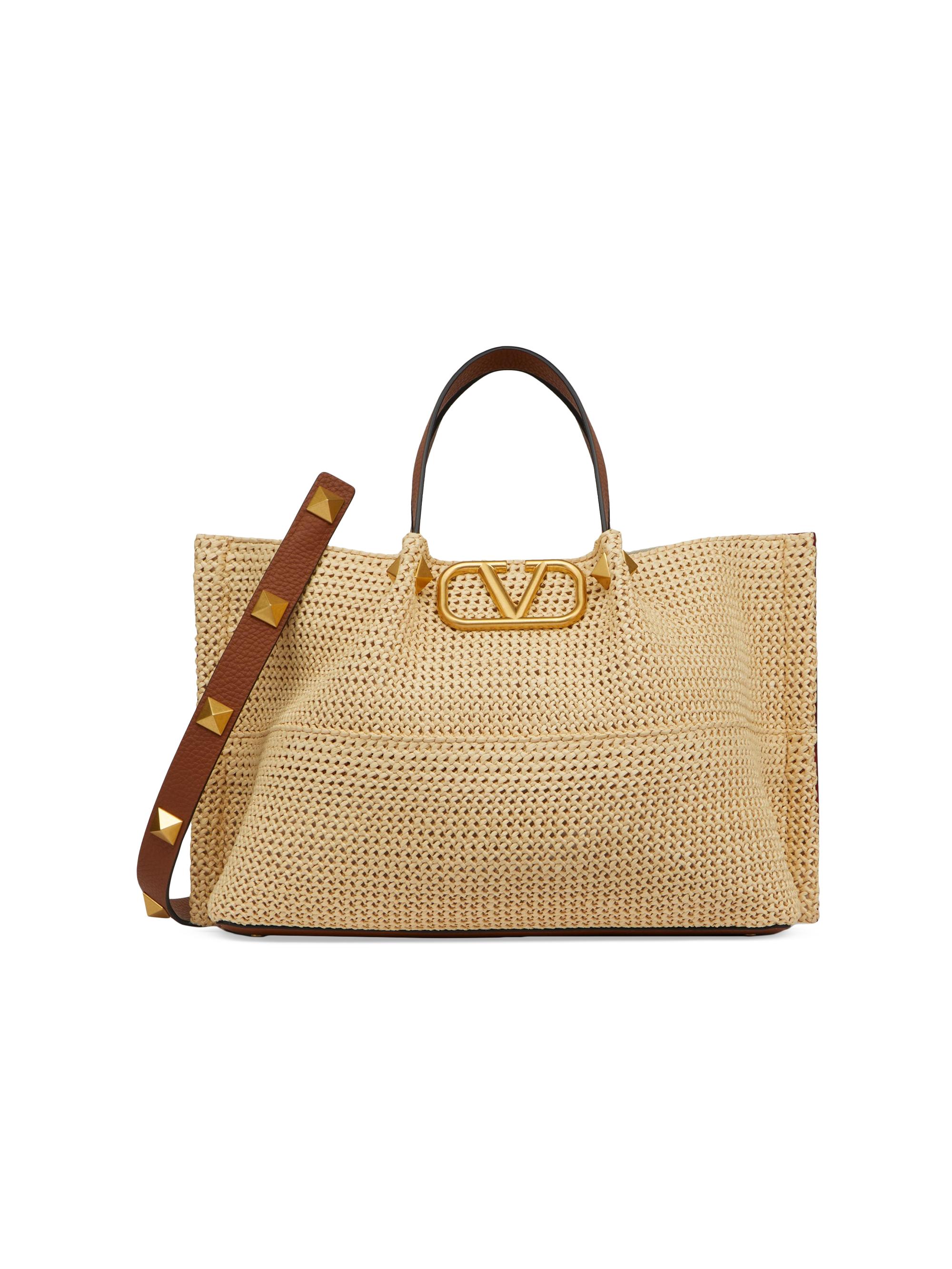 VALENTINO GARAVANI ベージュ トートバッグ Valentino Garavani Antibes Medium Canvas Shopping Bag for Woman in