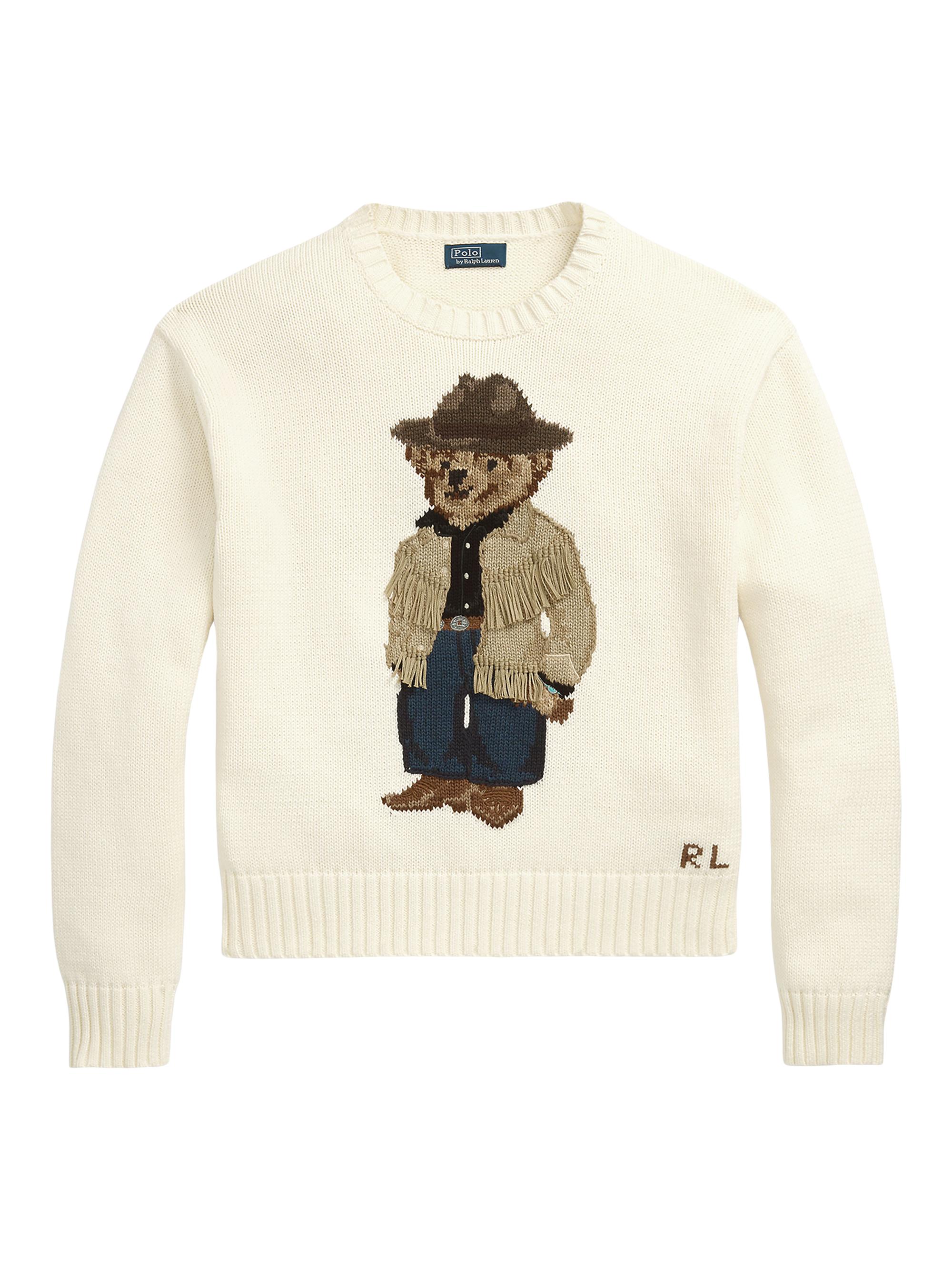 Polo Ralph Lauren Women's Cowboy Polo Bear Sweater - Parchment Cream