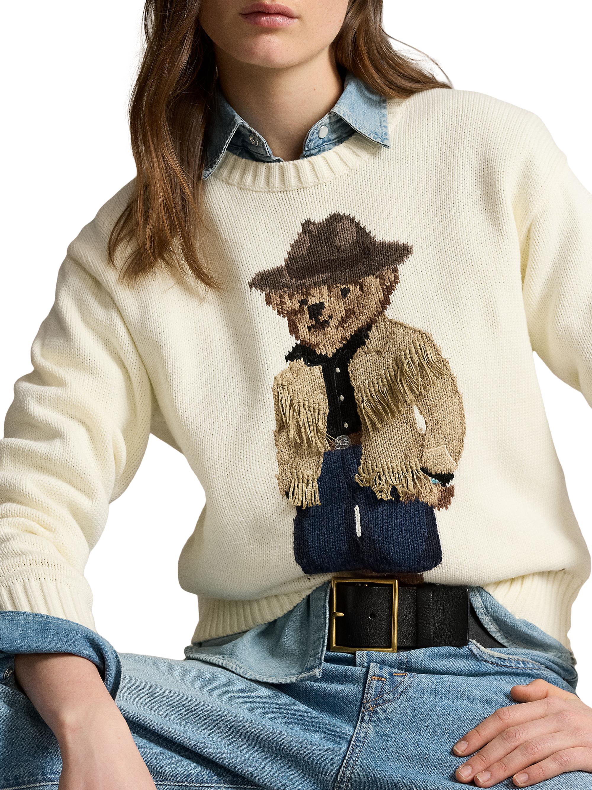 Shop Polo Ralph Lauren Cowboy Polo Bear Sweater | Saks Fifth Avenue