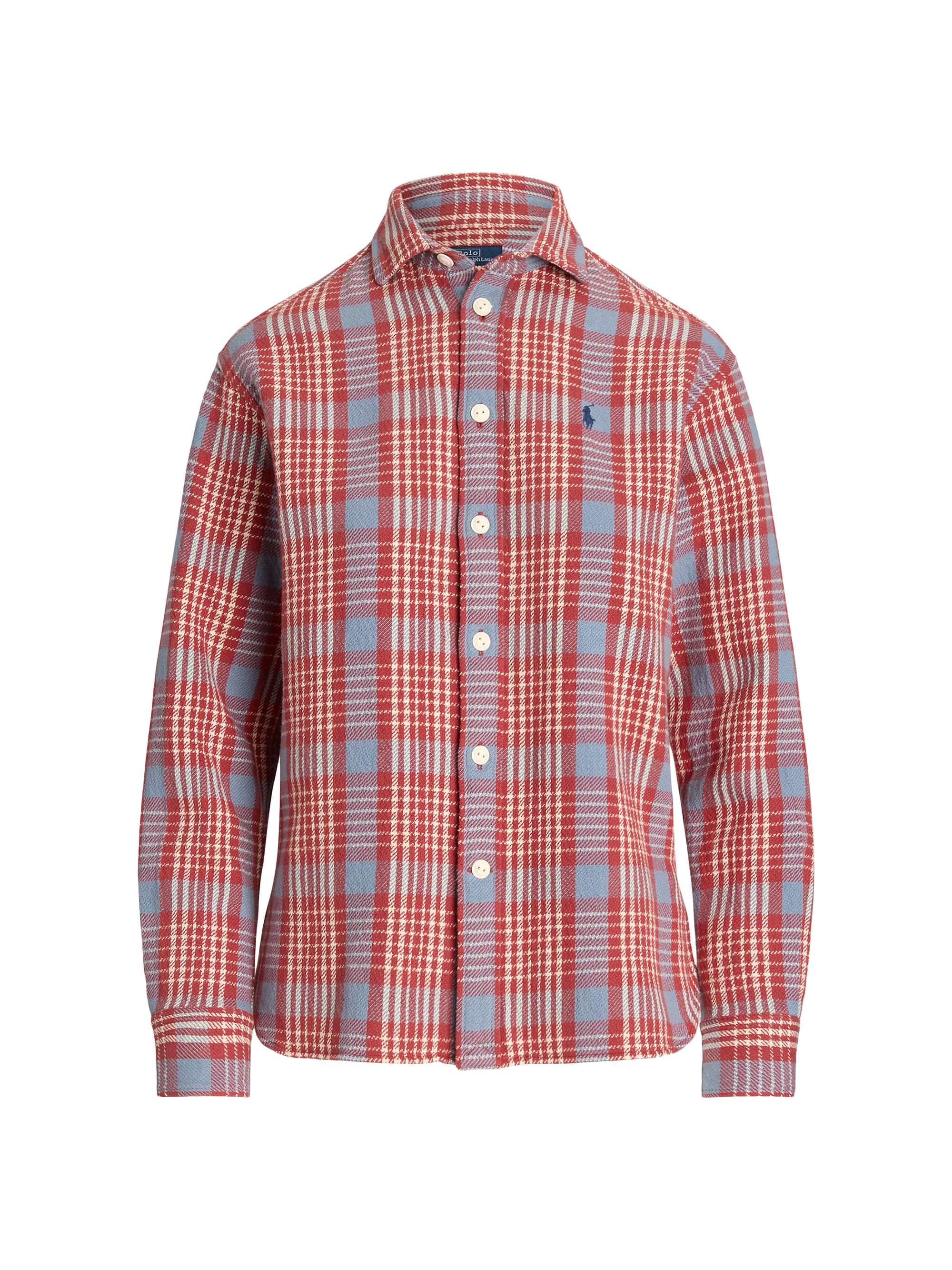 Polo Ralph Lauren Women's Plaid Relaxed Fit Cotton Shirt - Red White