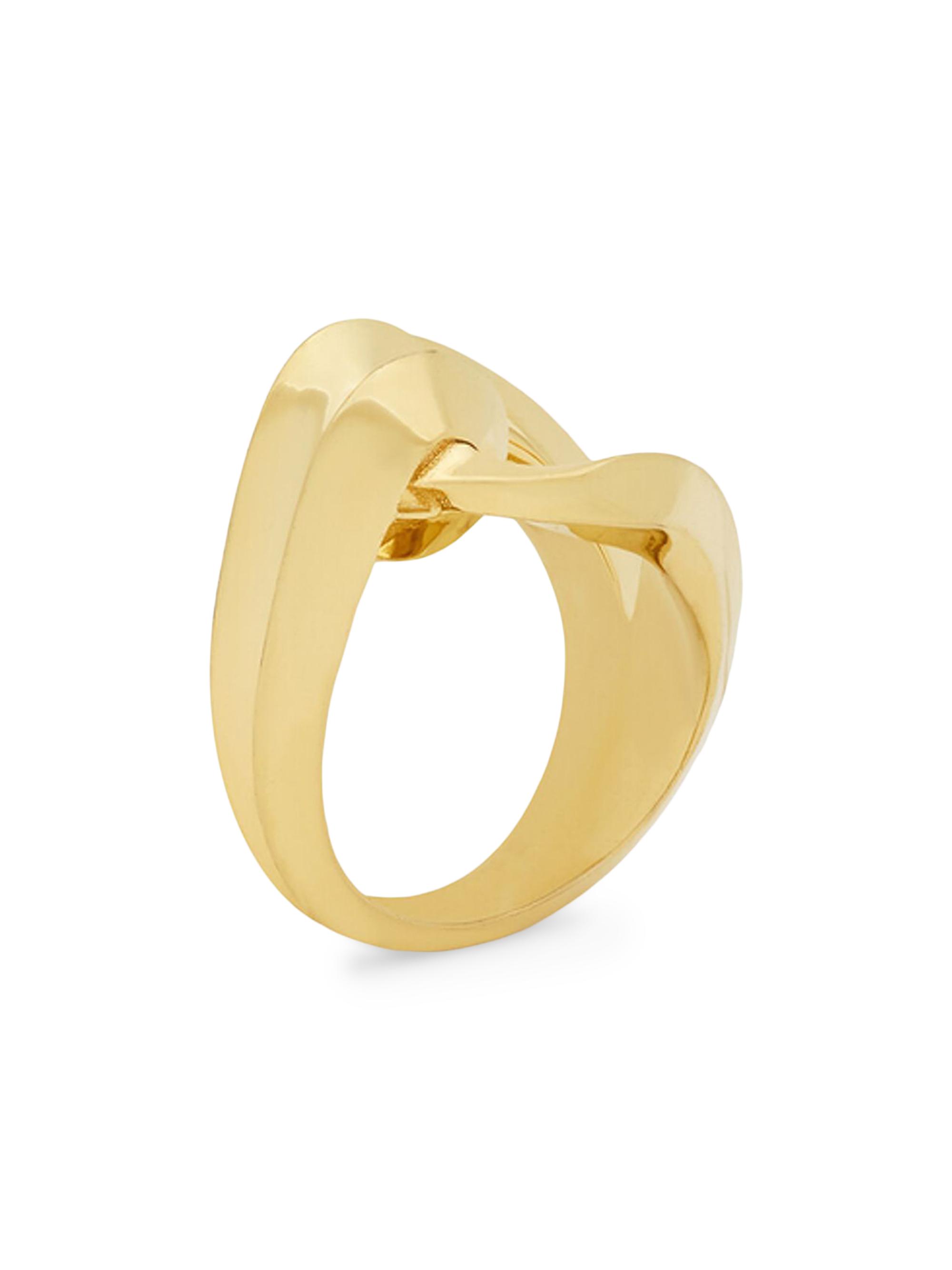 Saint Laurent Women's Loop Ring in Metal - Gold