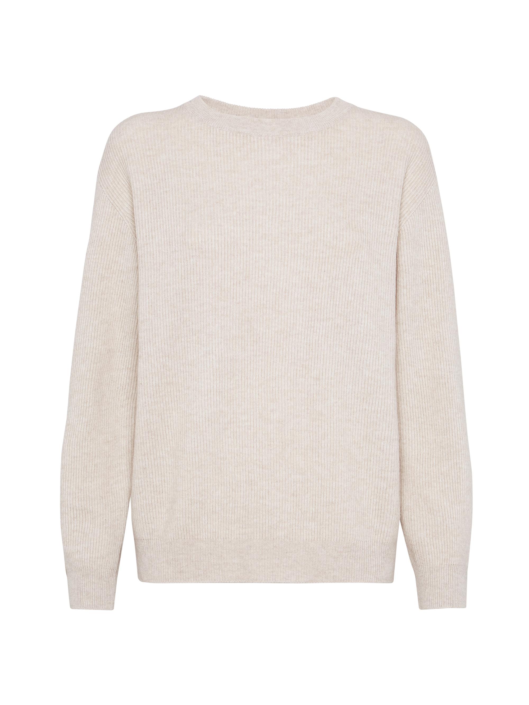 Brunello Cucinelli Women's Cashmere English Rib Sweater - Oyster