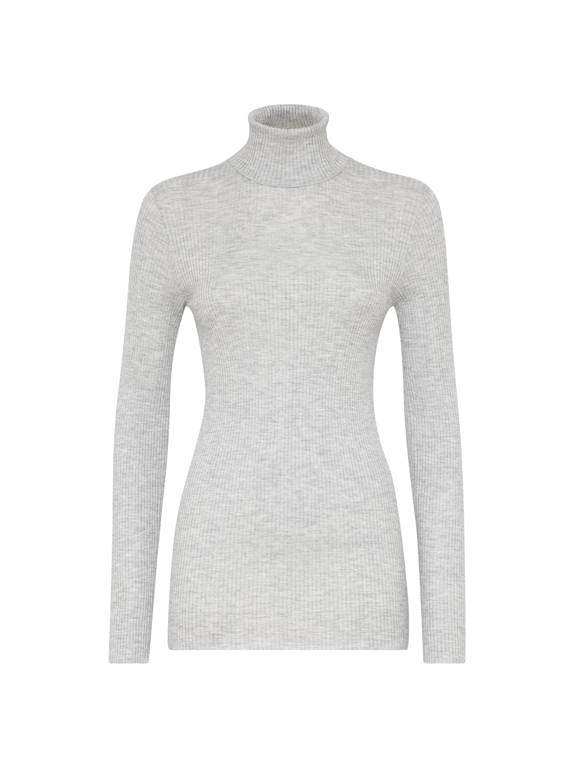 Brunello Cucinelli Women's Lightweight Turtleneck Sweater - Light Grey