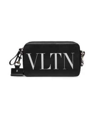 Valentino Garavani Men's VLTN Leather Crossbody Bag - Black