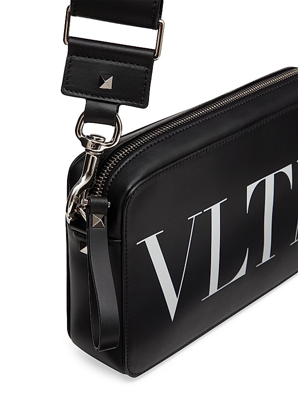 Shop Valentino Garavani VLTN Leather Crossbody Bag | Saks Shop Valentino Garavani VLTN Leather Crossbody Bag | Saks