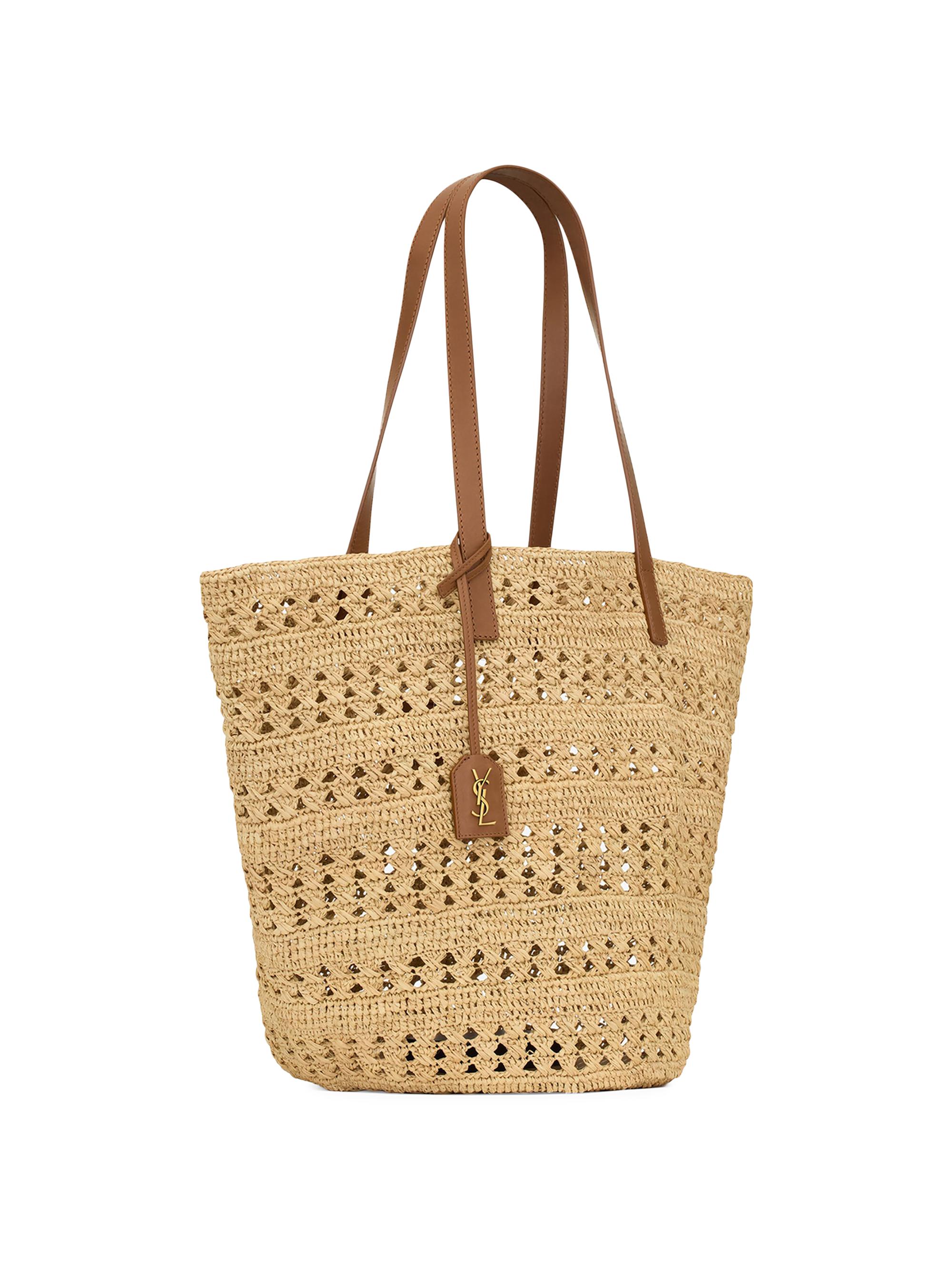 Panier Medium Bag in Raffia Tote Bag