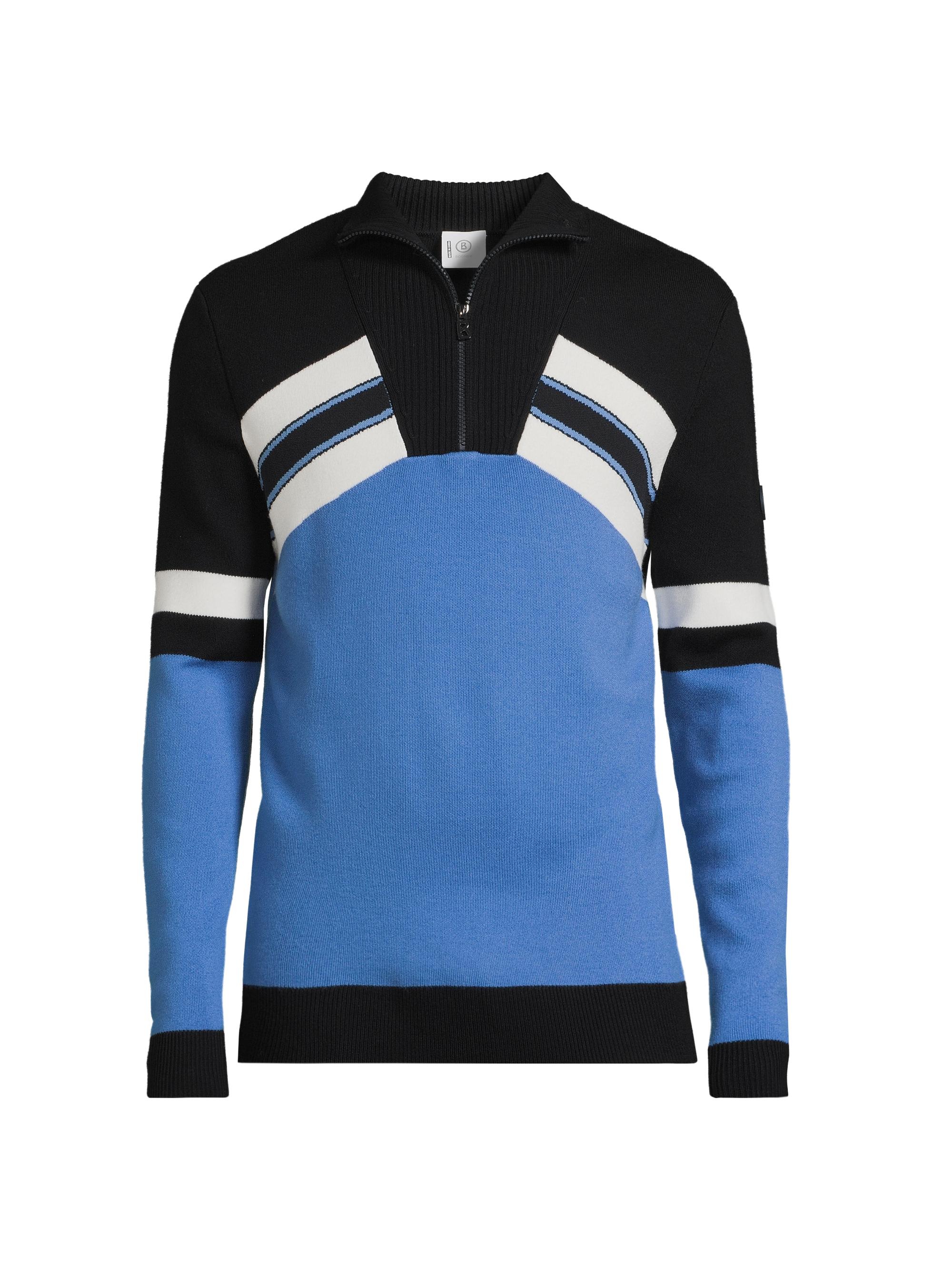 Bogner Men's Thom Wool Quarter-Zip Sweater - Navy