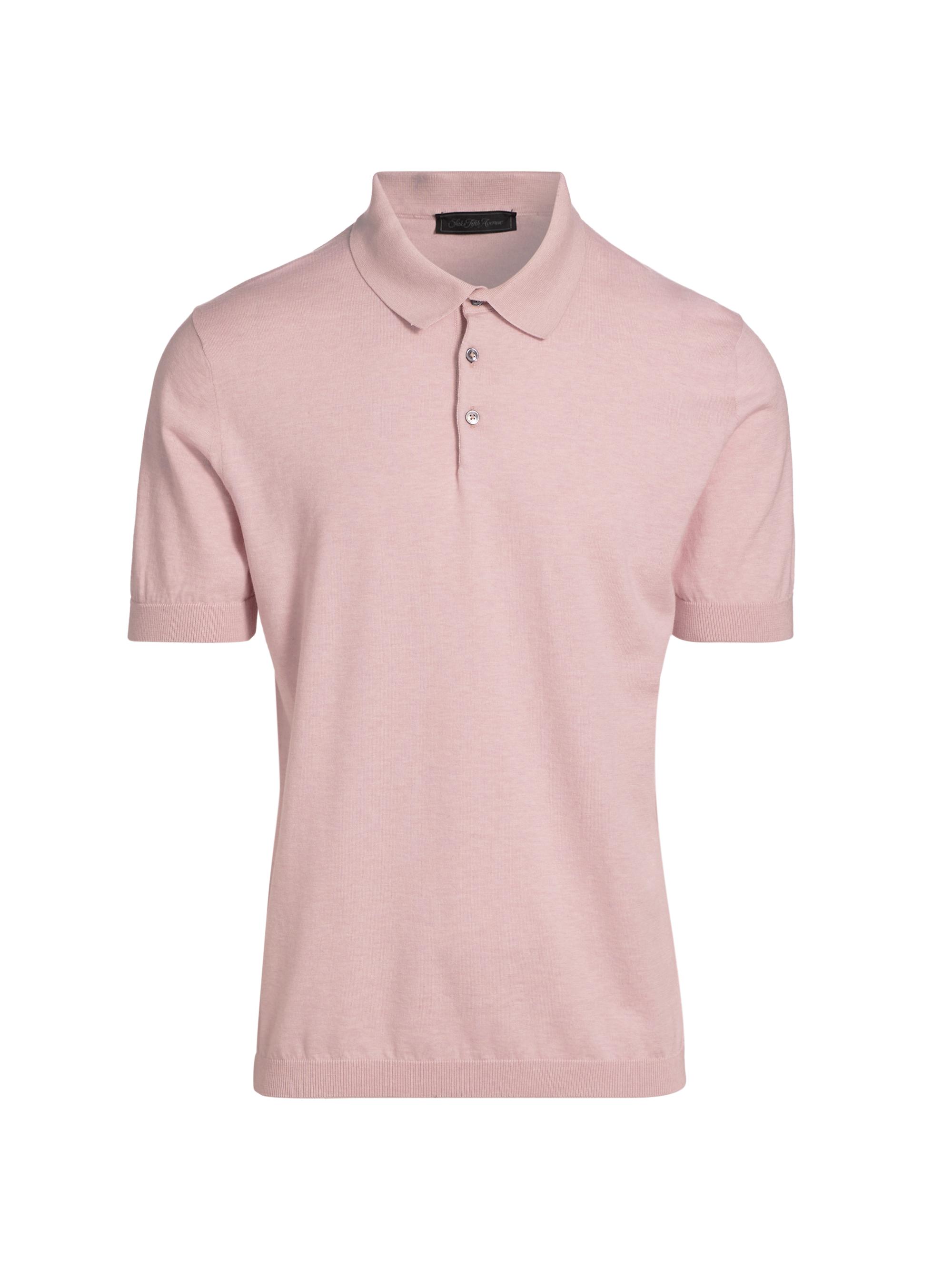 Saks Fifth Avenue Men's COLLECTION Cotton Polo Shirt - Pink