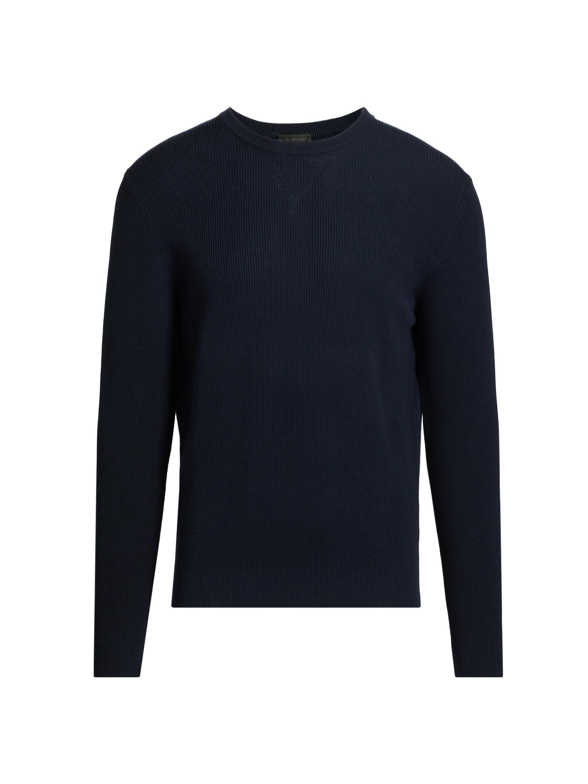 Saks Fifth Avenue Men's COLLECTION Ribbed Cotton Sweater - Navy