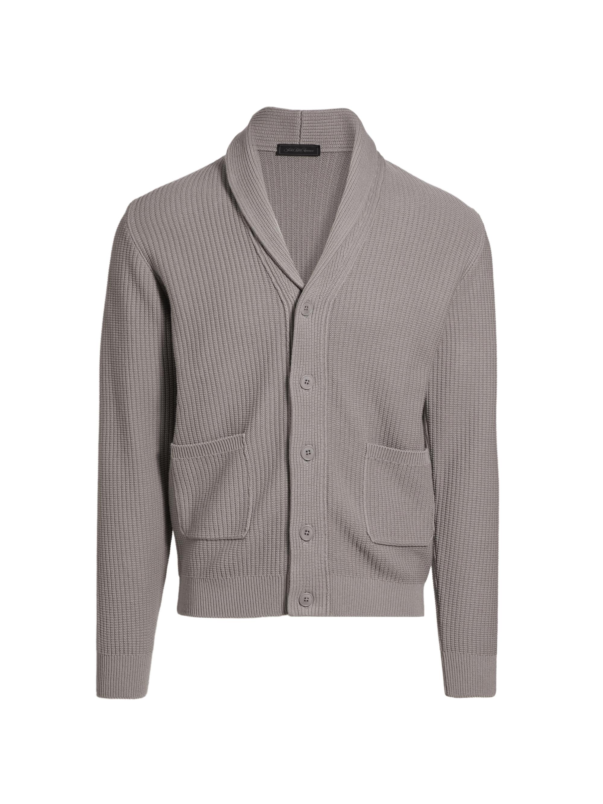 Saks Fifth Avenue Men's COLLECTION Shawl Collar Cardigan - Grey