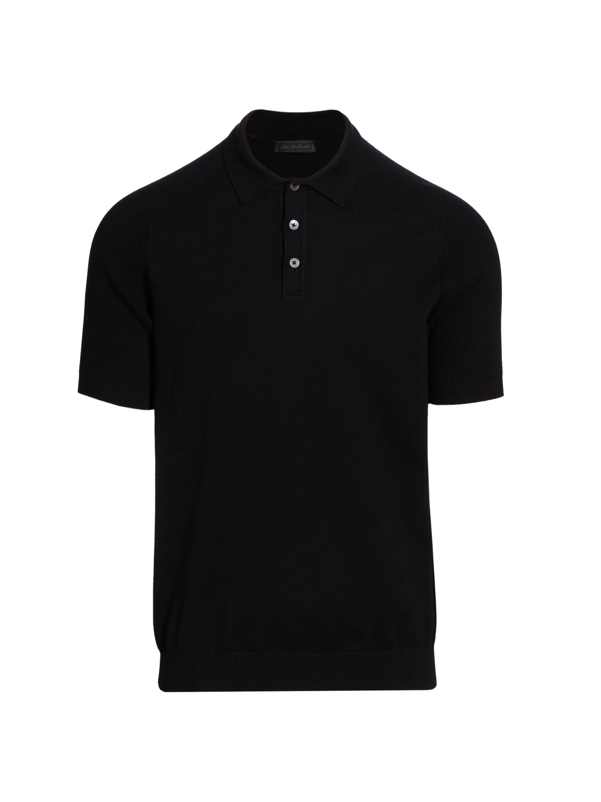 Saks Fifth Avenue Men's COLLECTION Cotton Polo Shirt - Black