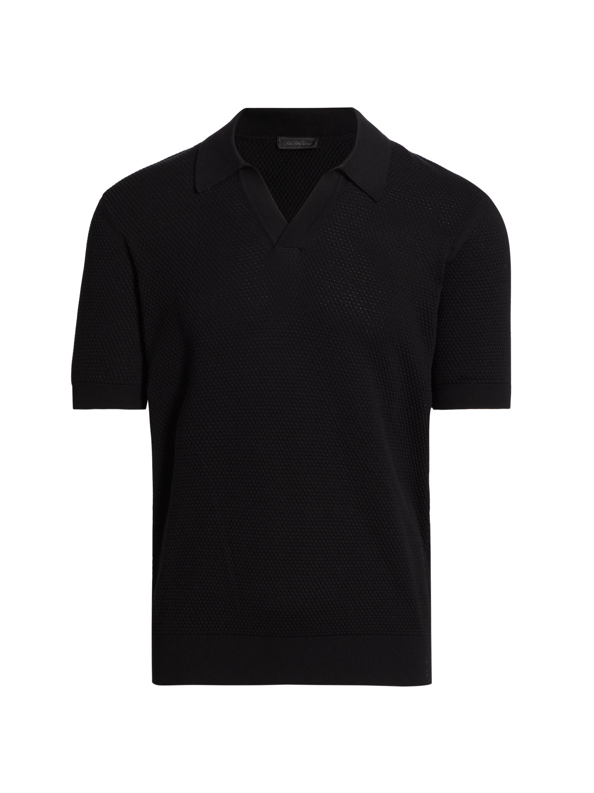 Saks Fifth Avenue Zip Intarsia Polo Shirt | Saks Fifth Avenue