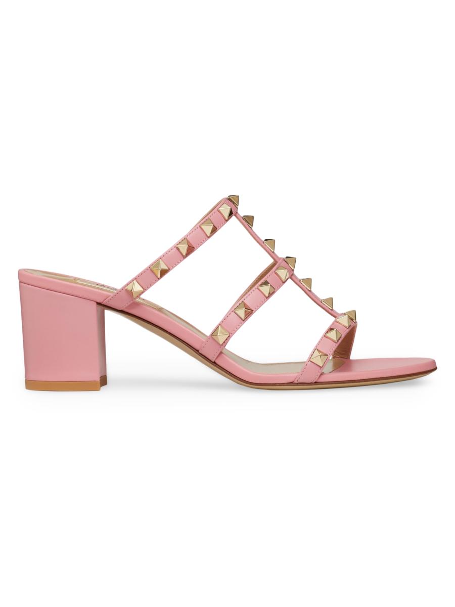 【関税&送料込】Valentino Garavani Suede Sandals VALENTINO Garavani Suede Ankle Strap Sandals in Light Pink
