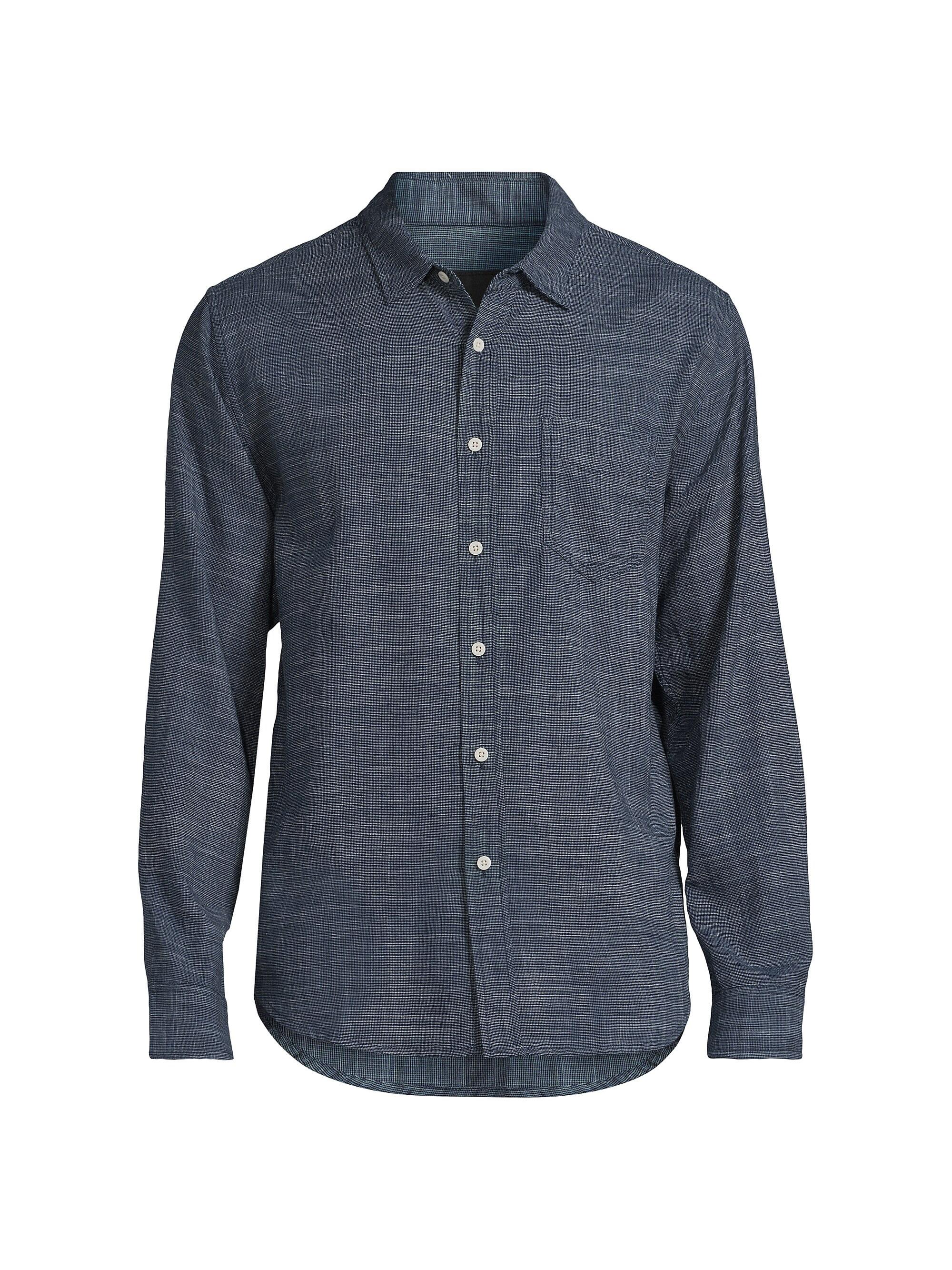 Rails Men's Wyatt Button-Up Shirt - Navy Etch - Women's Clothing