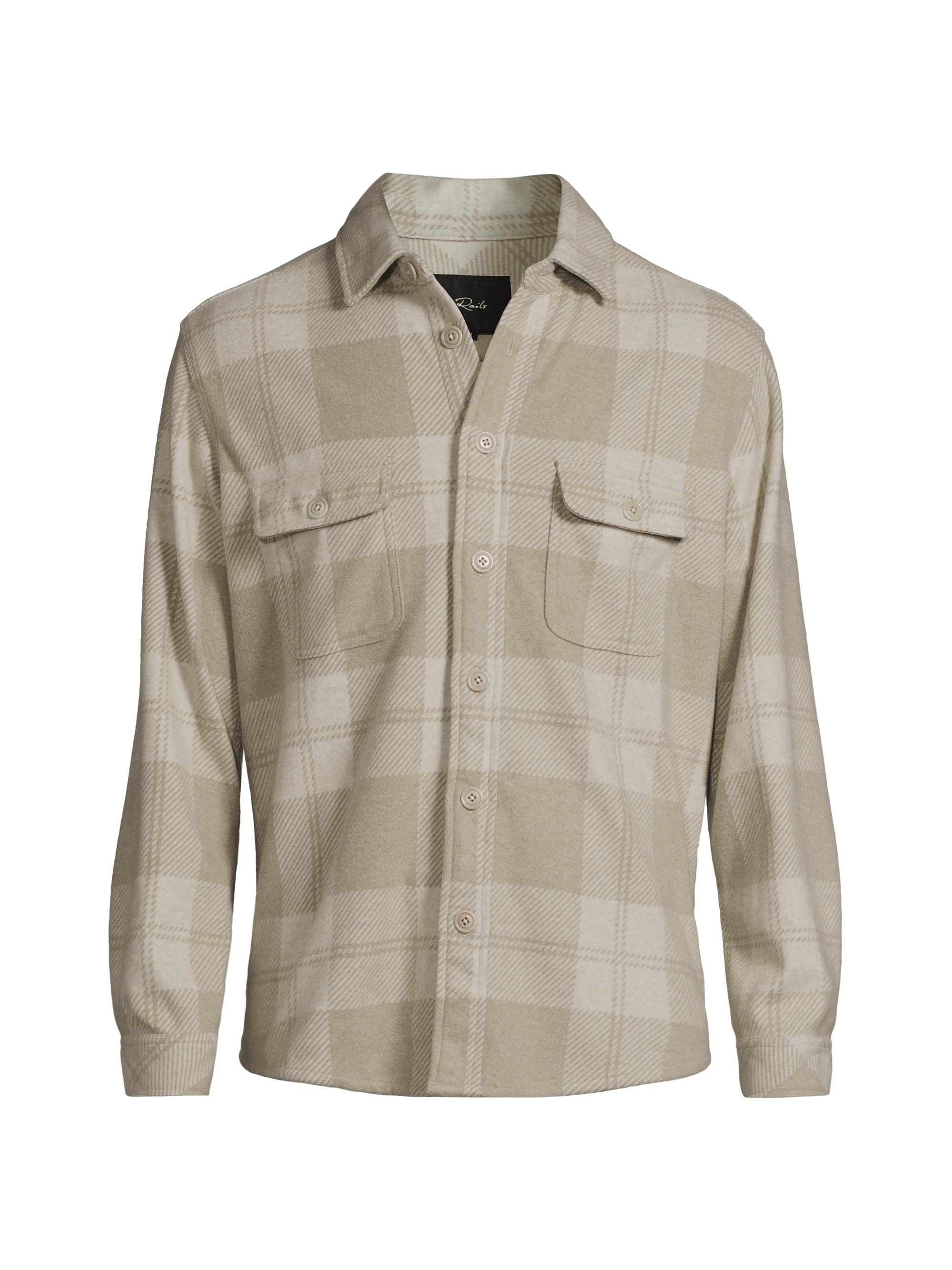 Rails Men's Alder Plaid Overshirt - Fawn Cream