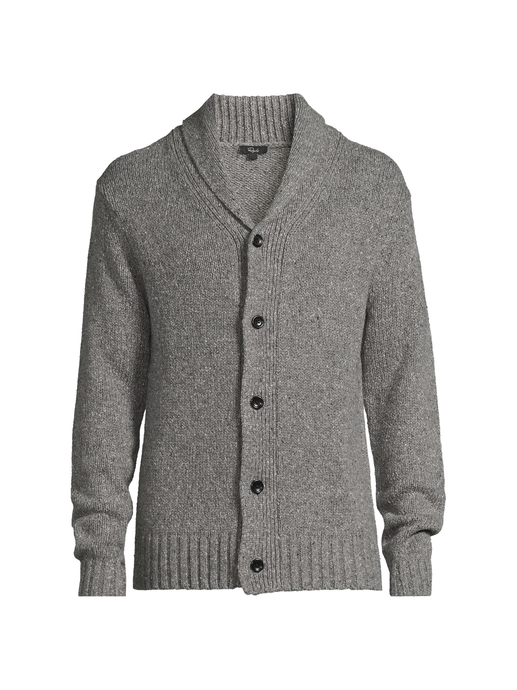 Rails Men's Corden Cotton-Blend Cardigan - Monochromatic Speckle