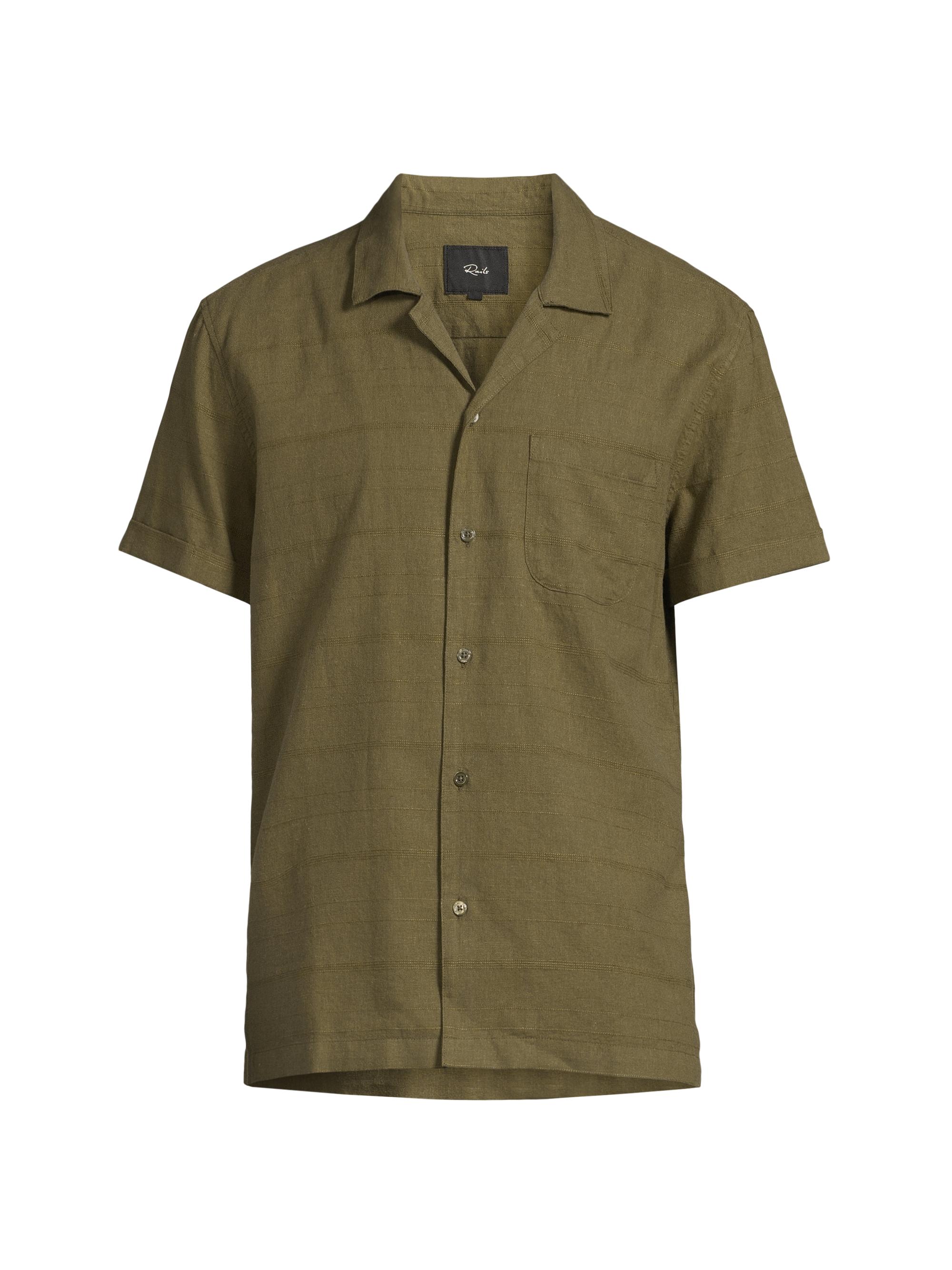 Rails Men's Davis Cotton-Blend Camp Shirt - True Olive