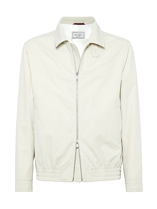 Shop Brunello Cucinelli Techno Cotton Gabardine Bomber Shop Brunello Cucinelli Techno Cotton Gabardine Bomber