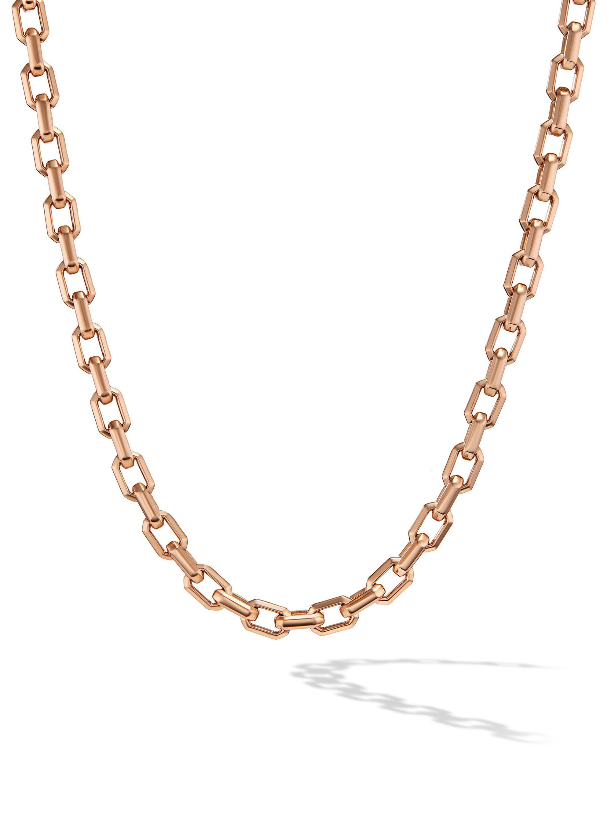David Yurman Men's Streamline Heirloom Chain Link Necklace in 18K Rose Gold, 5.5MM - Gold