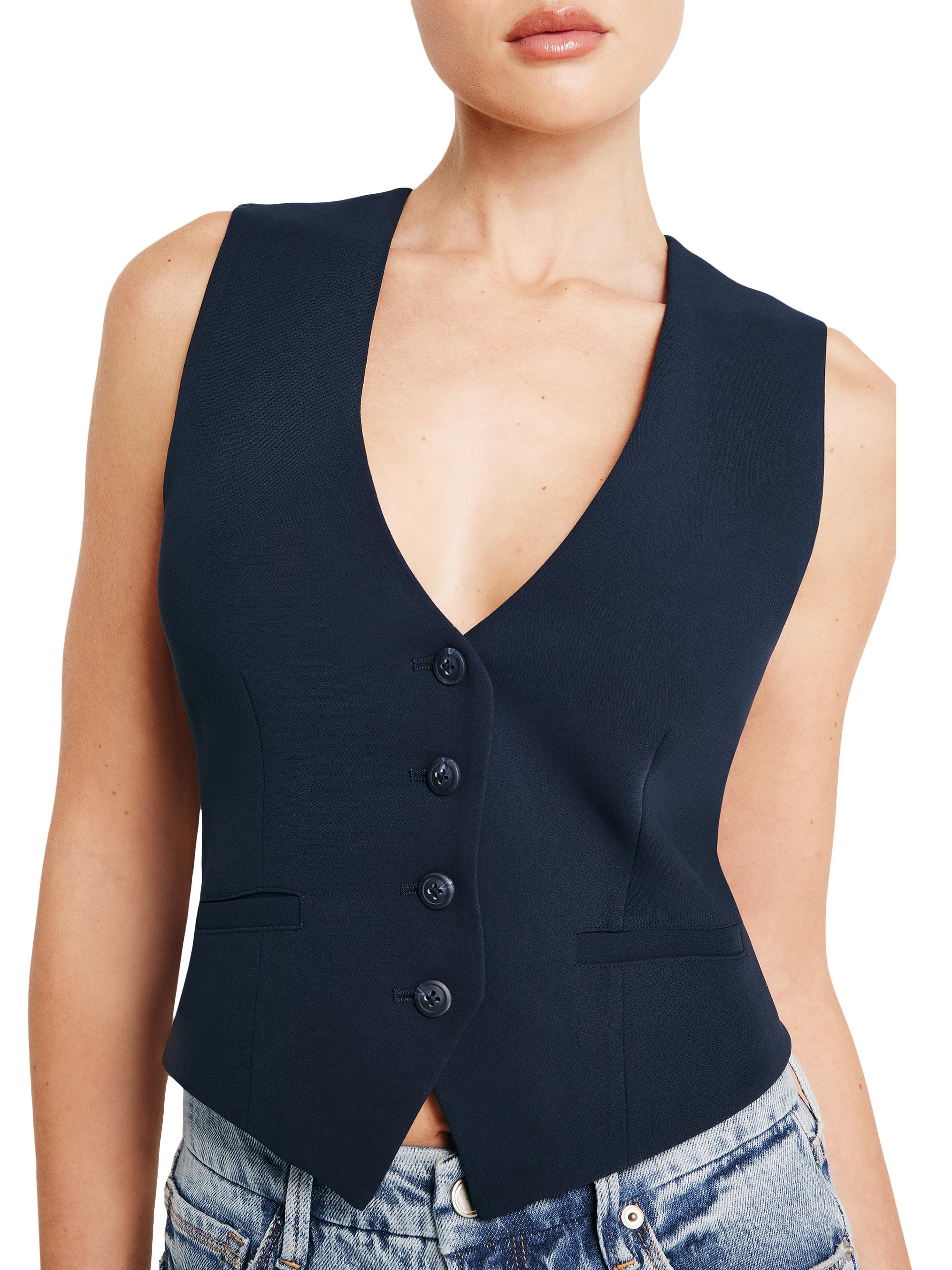 Good American Women's Luxe Suiting Vest Top - New Navy