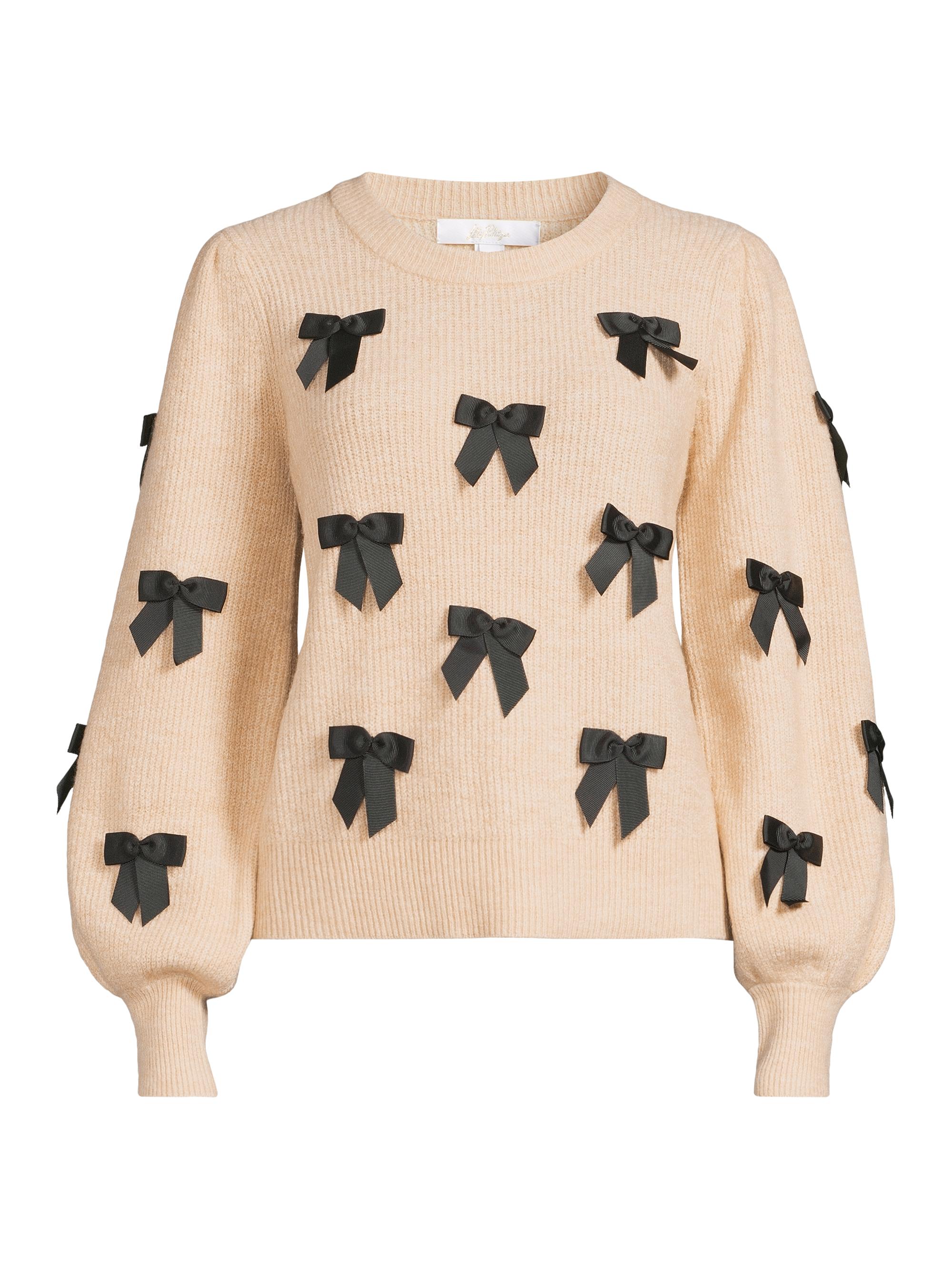 Lilly Pulitzer Women's Zarie Bow Sweater - Heathered Wicker Tan