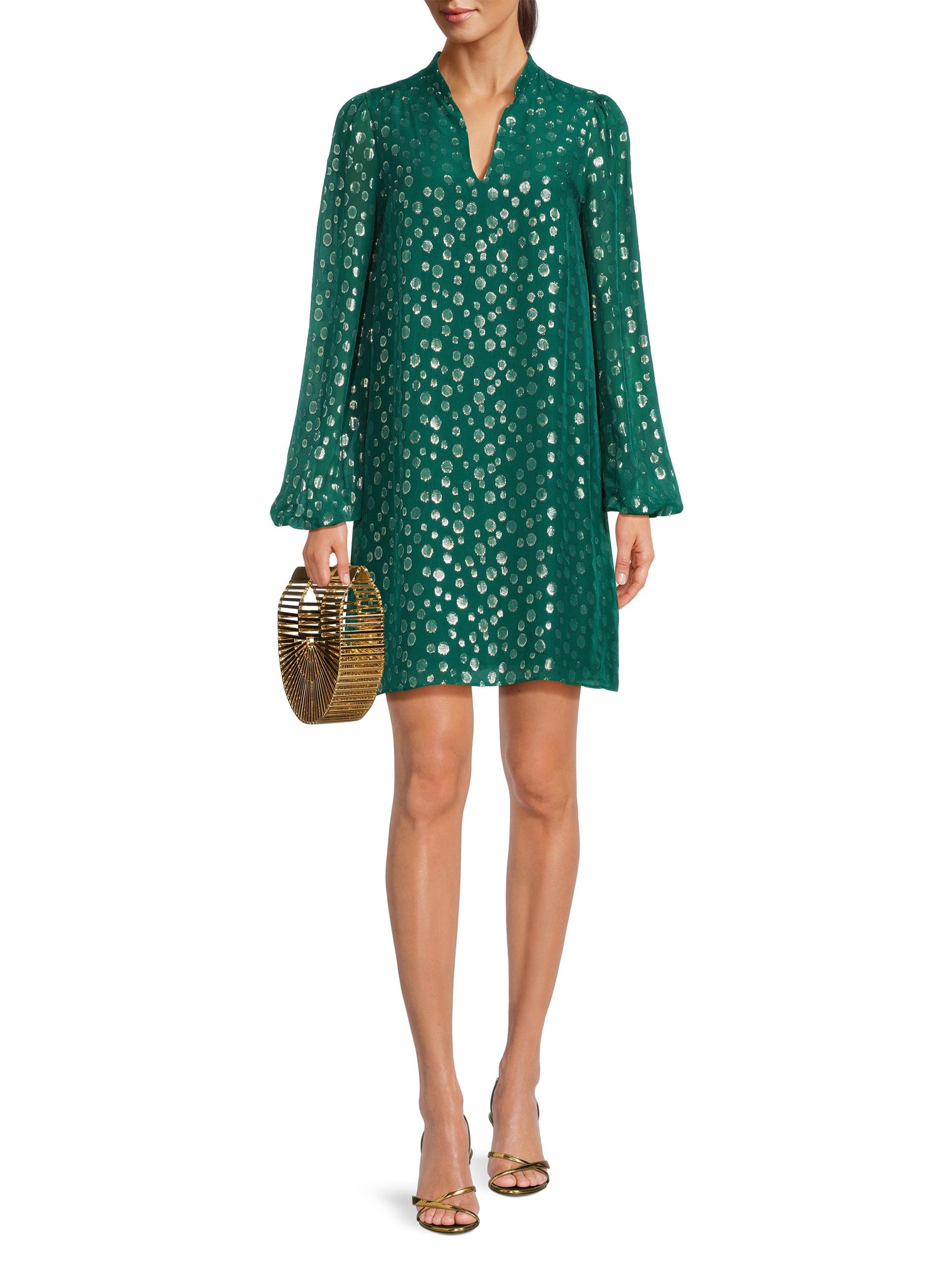 Lilly Pulitzer Lauralyn Silk Dress Women's Dress Villa Green Silk