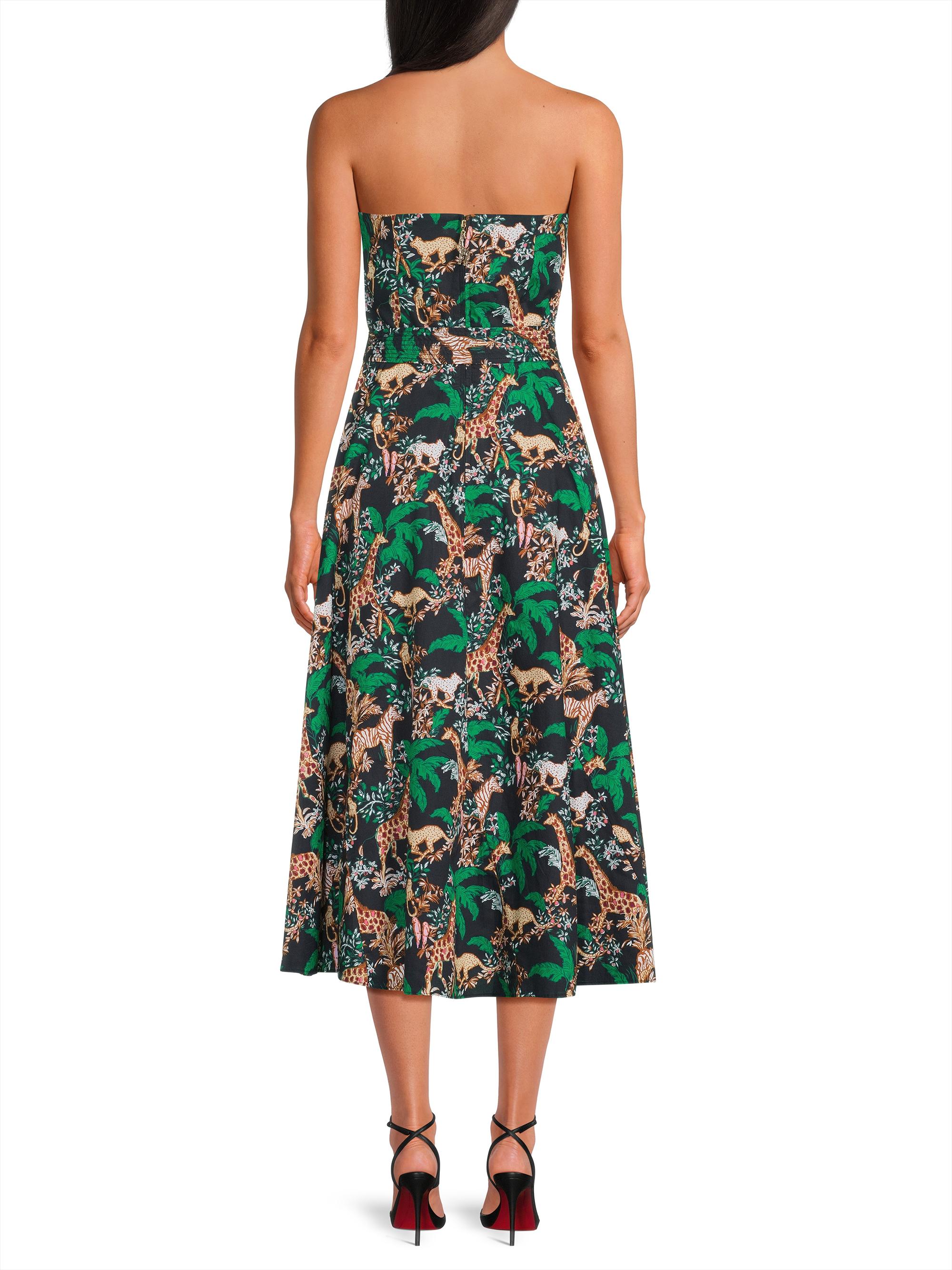 midi alemais dress Michelle Square Neck Midi Dress, MULTI / 4
