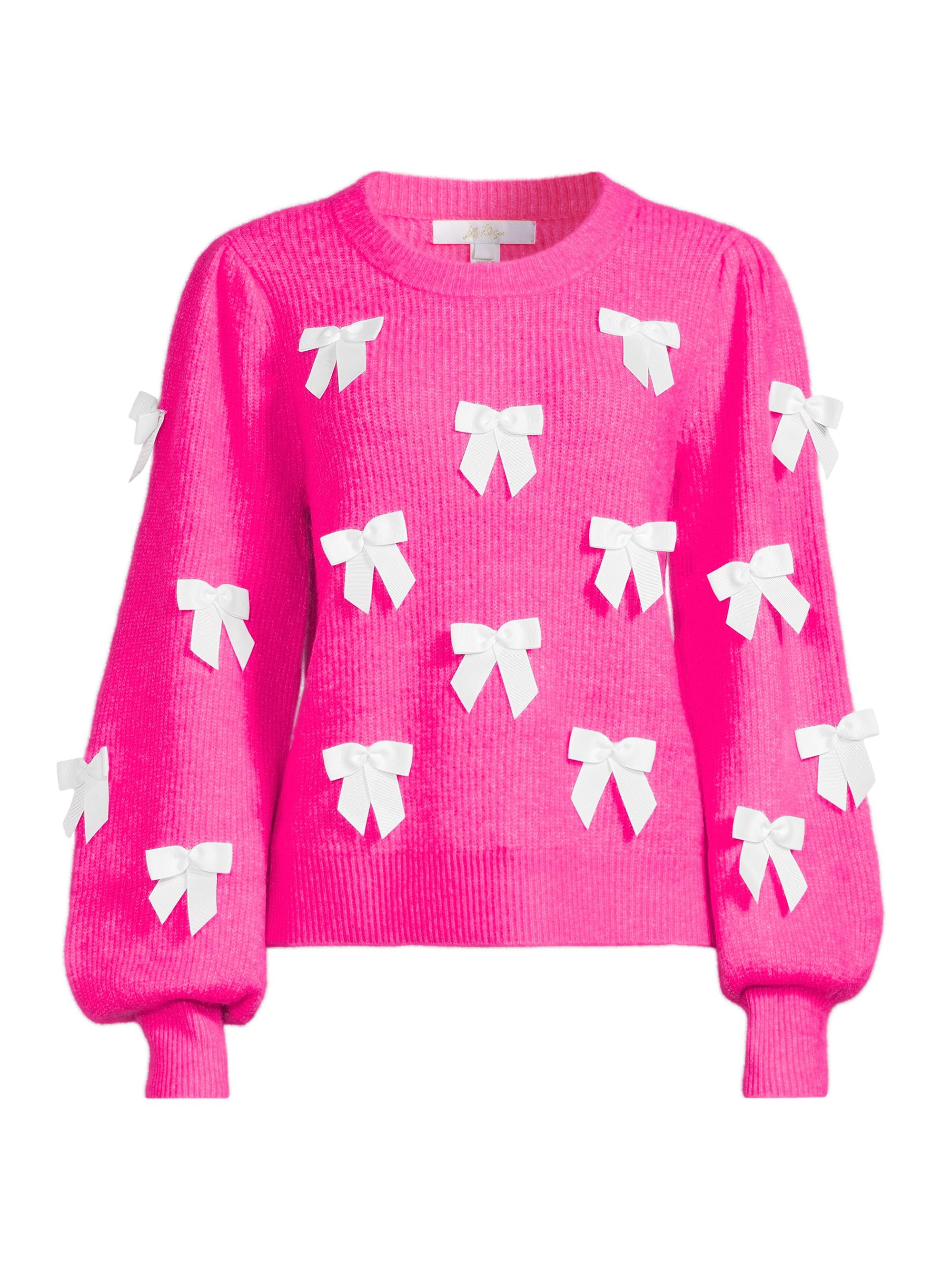 Lilly Pulitzer Women's Zarie Bow Sweater - Heathered Passion Fruit