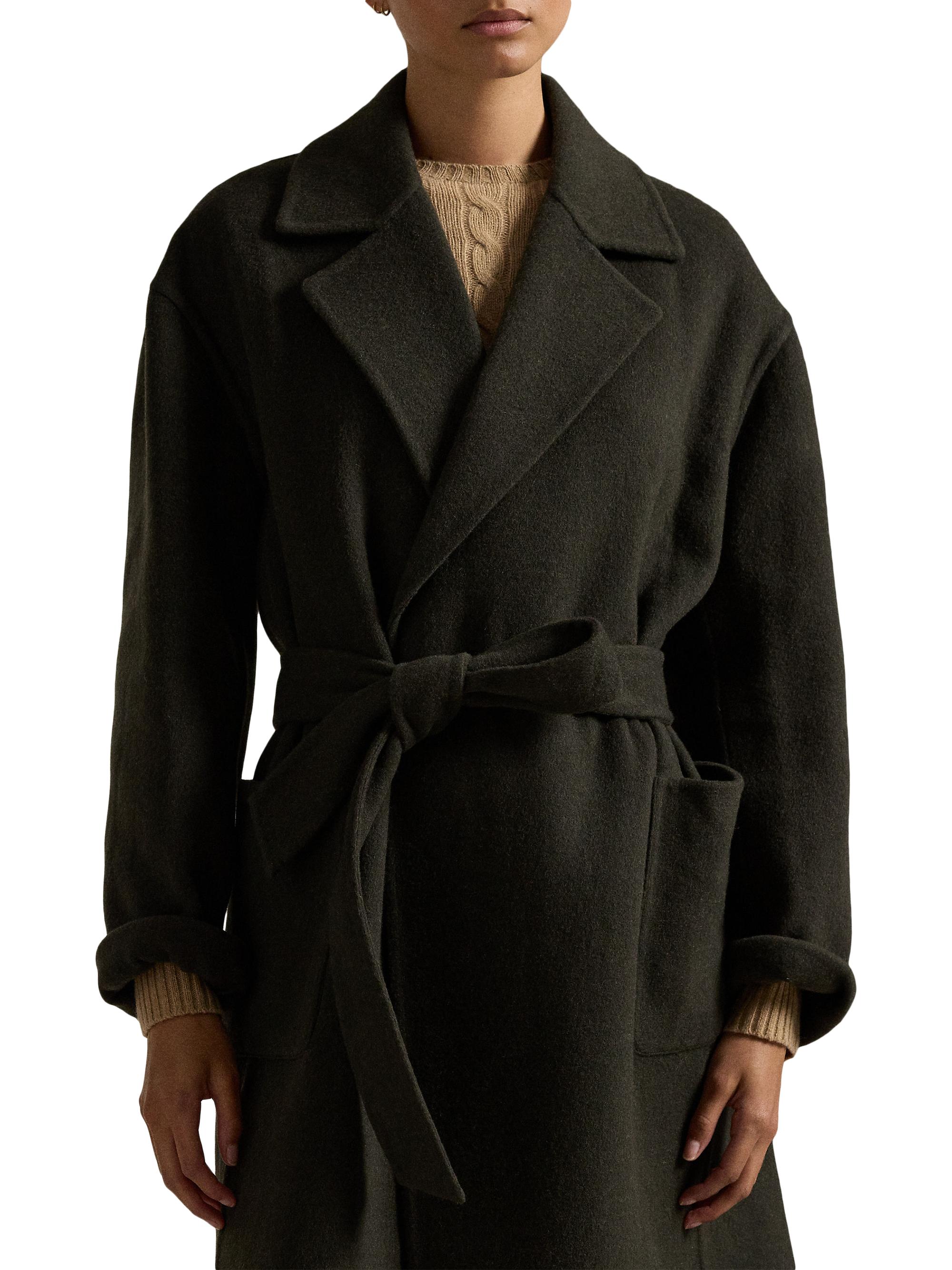 Shop Polo Ralph Lauren Double-Faced Wool Wrap Coat | Saks Fifth Avenue