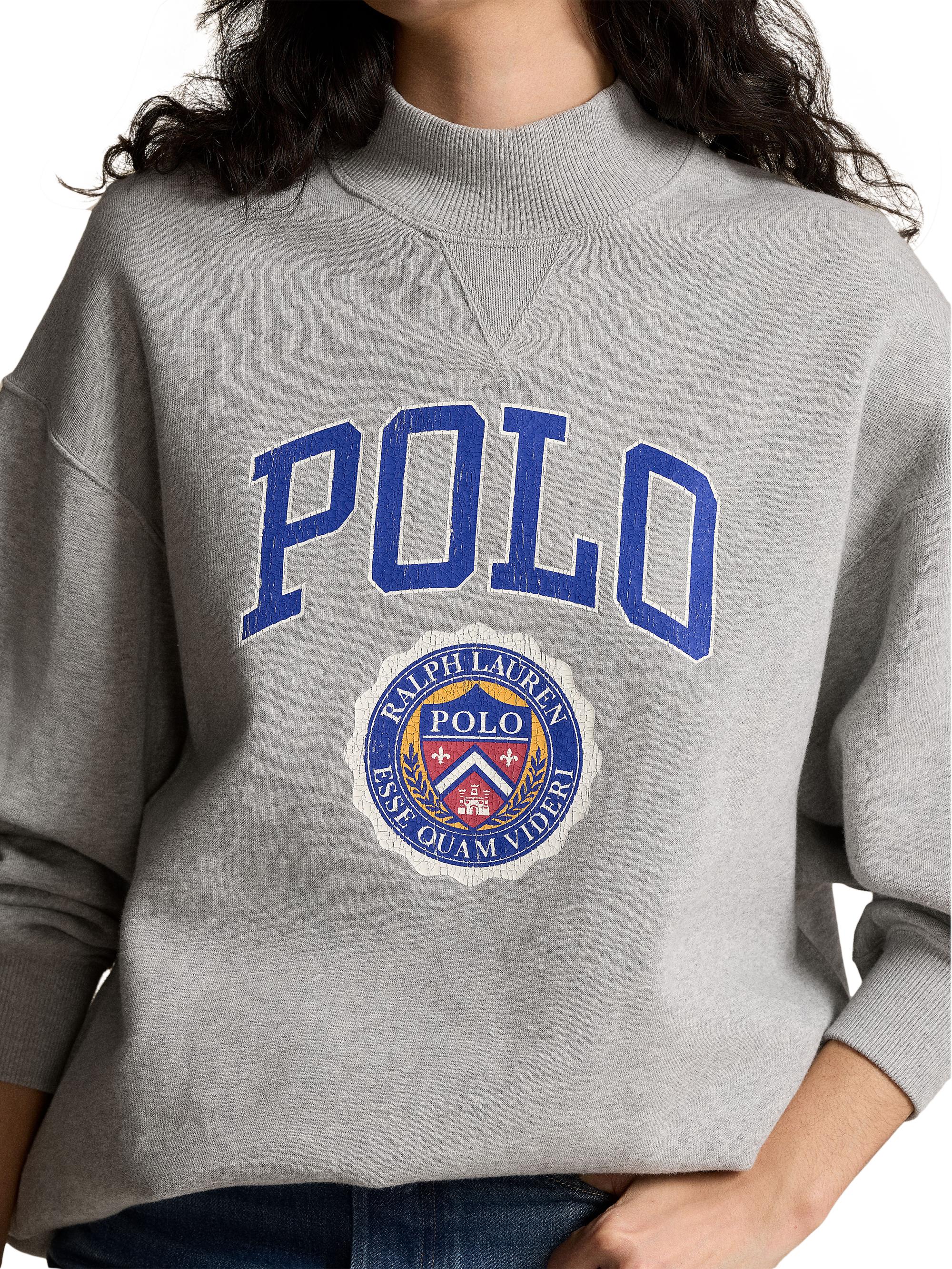 Polo Ralph Lauren Mock Turtleneck Crest Logo Sweatshirt | Saks