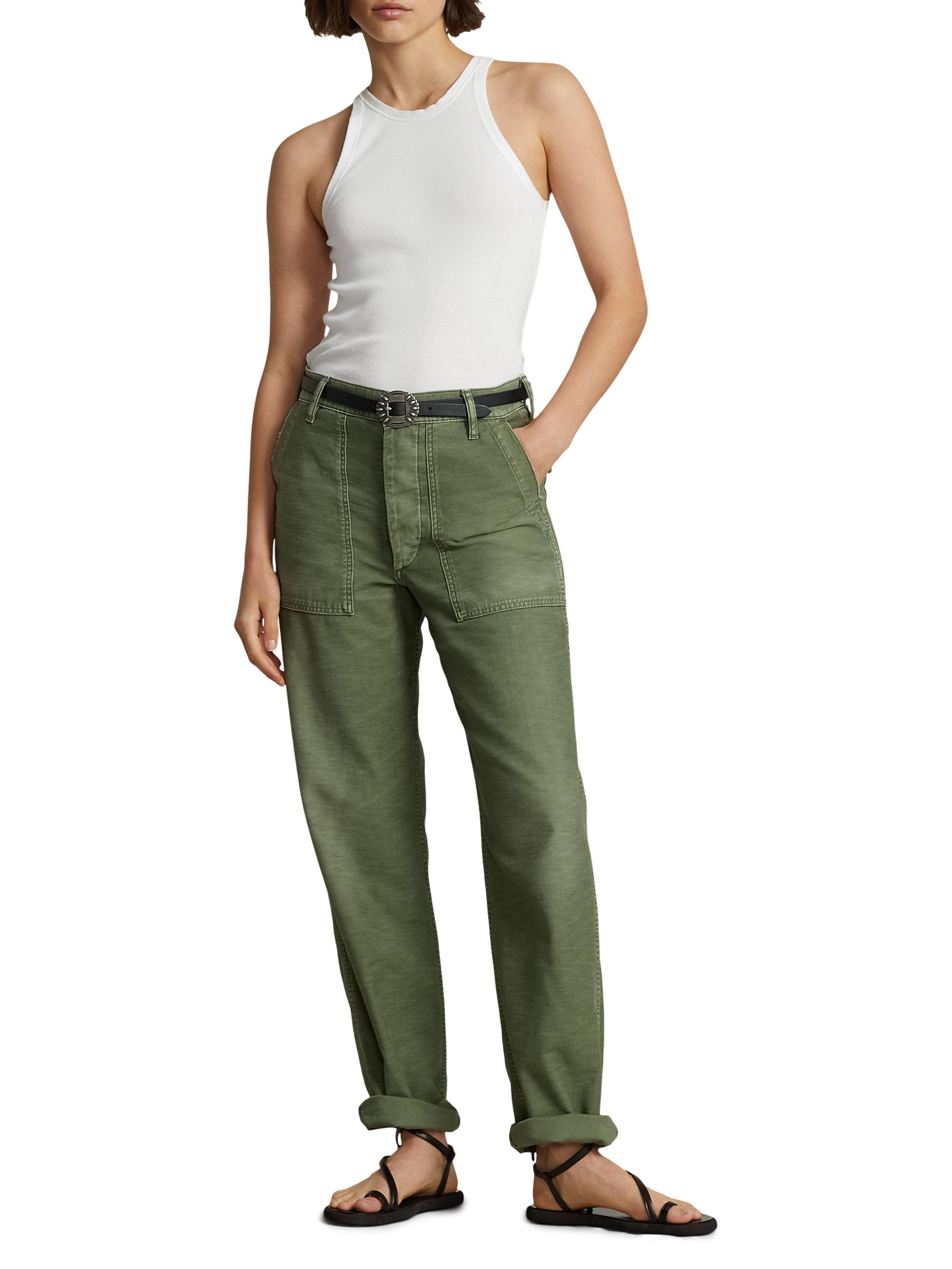 Polo Ralph Lauren Ricky Cotton Sateen Pants | Saks Fifth Avenue