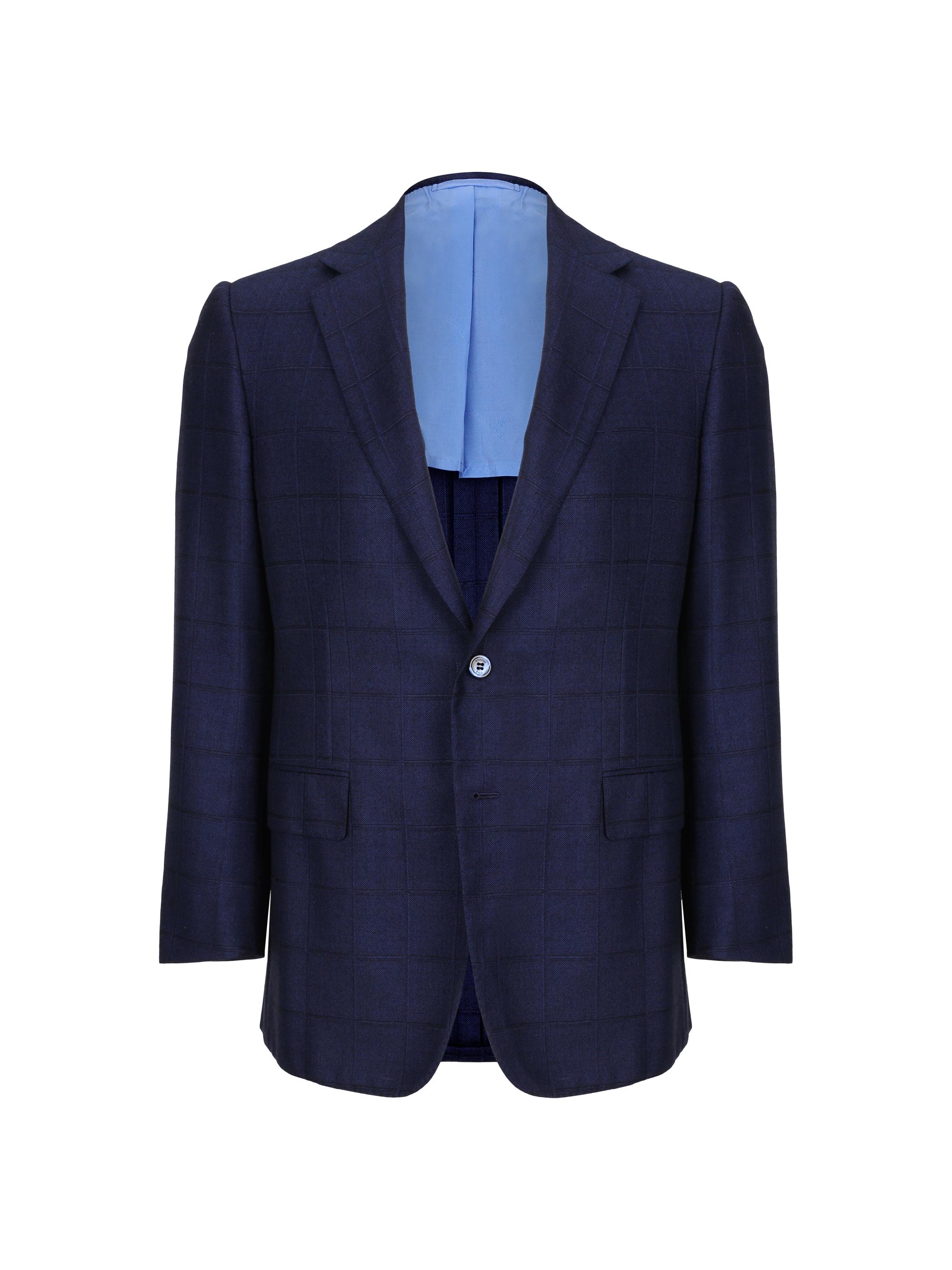 Stefano Ricci Men's Woven Jacket Two Buttons - Saphire Blue