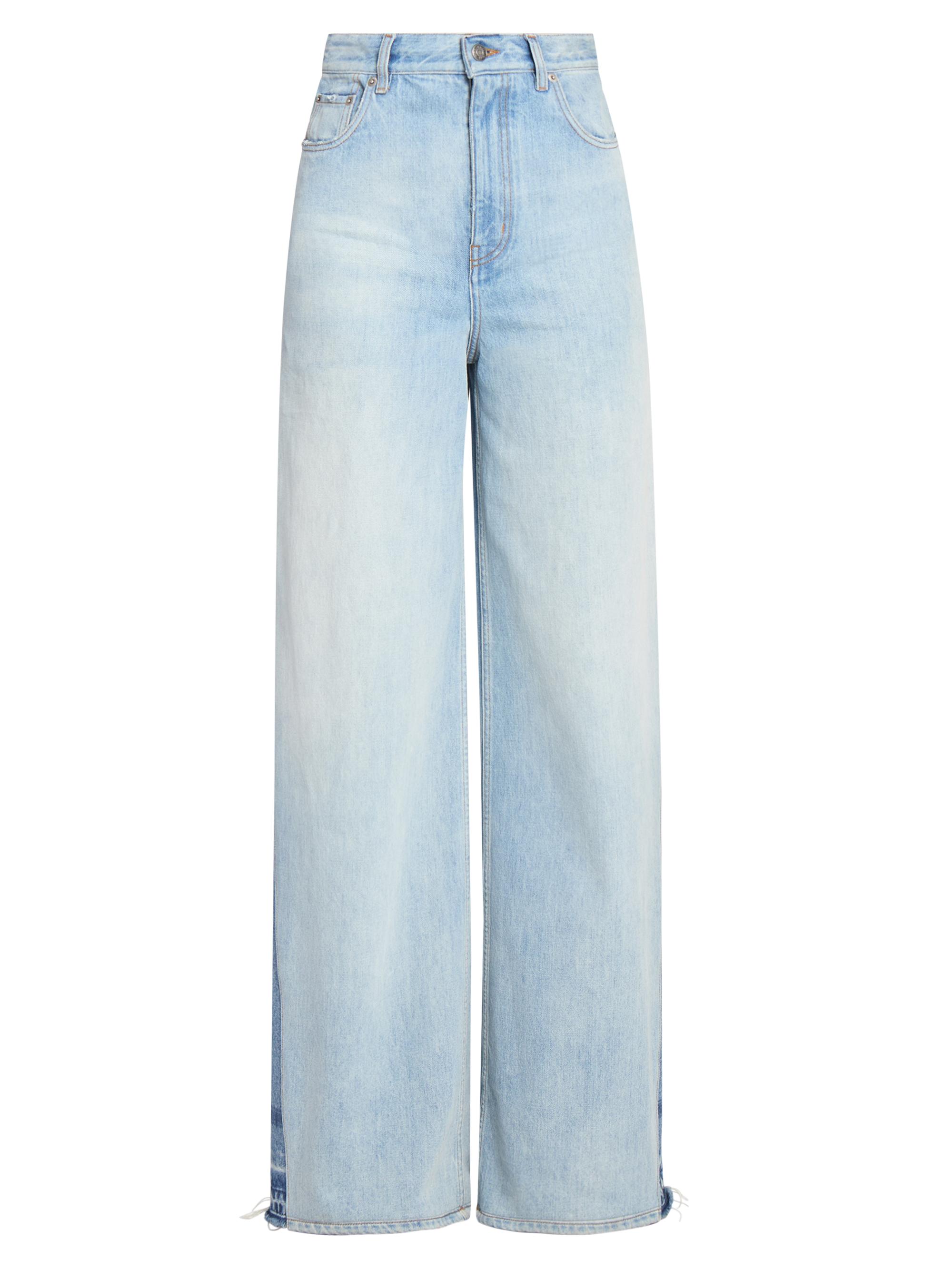 Chloé Women's Paneled Wide-Leg Jeans - Graceful Blue
