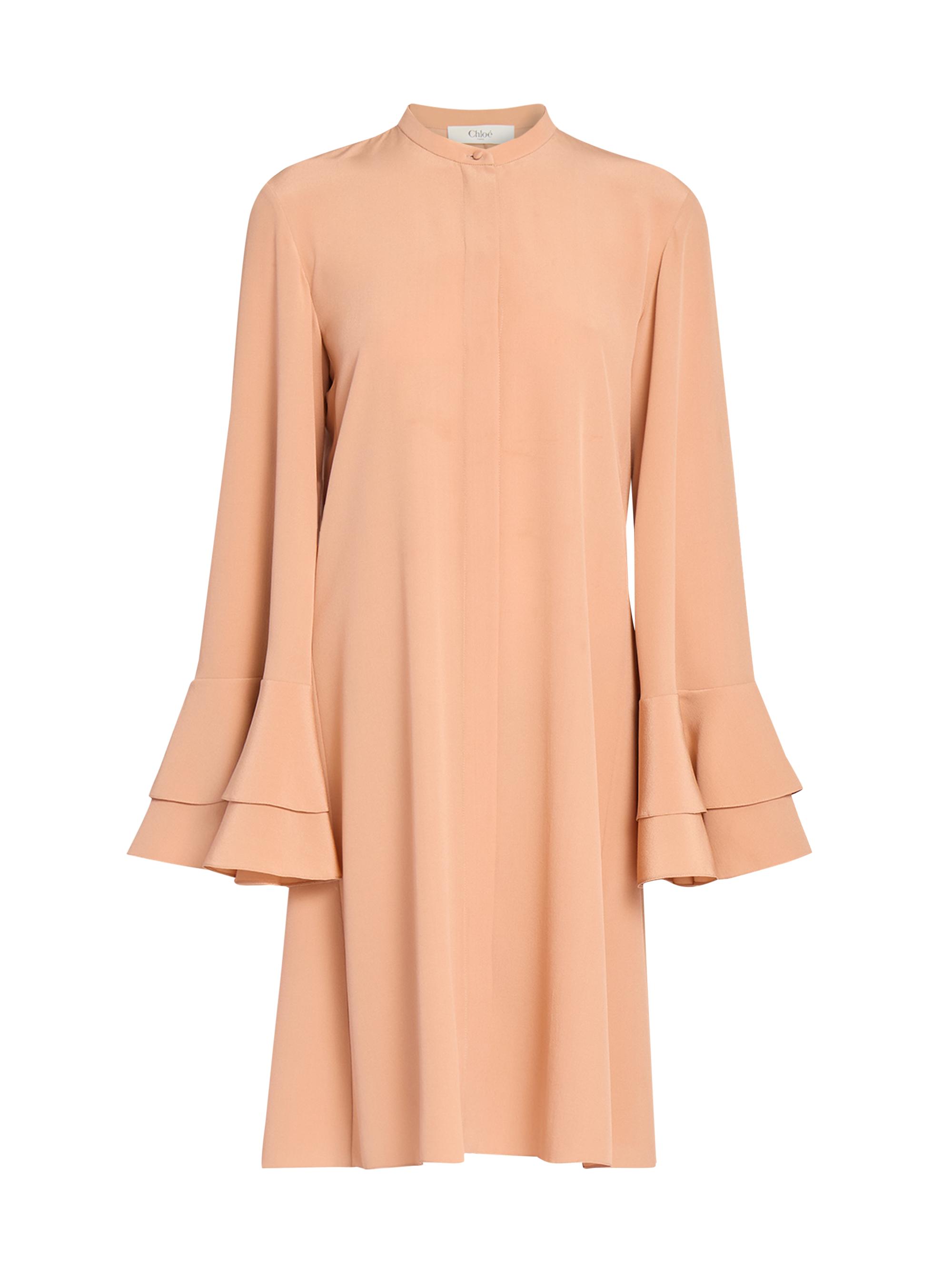 Chloé Women's Flare-Sleeve Silk Minidress - Cheek