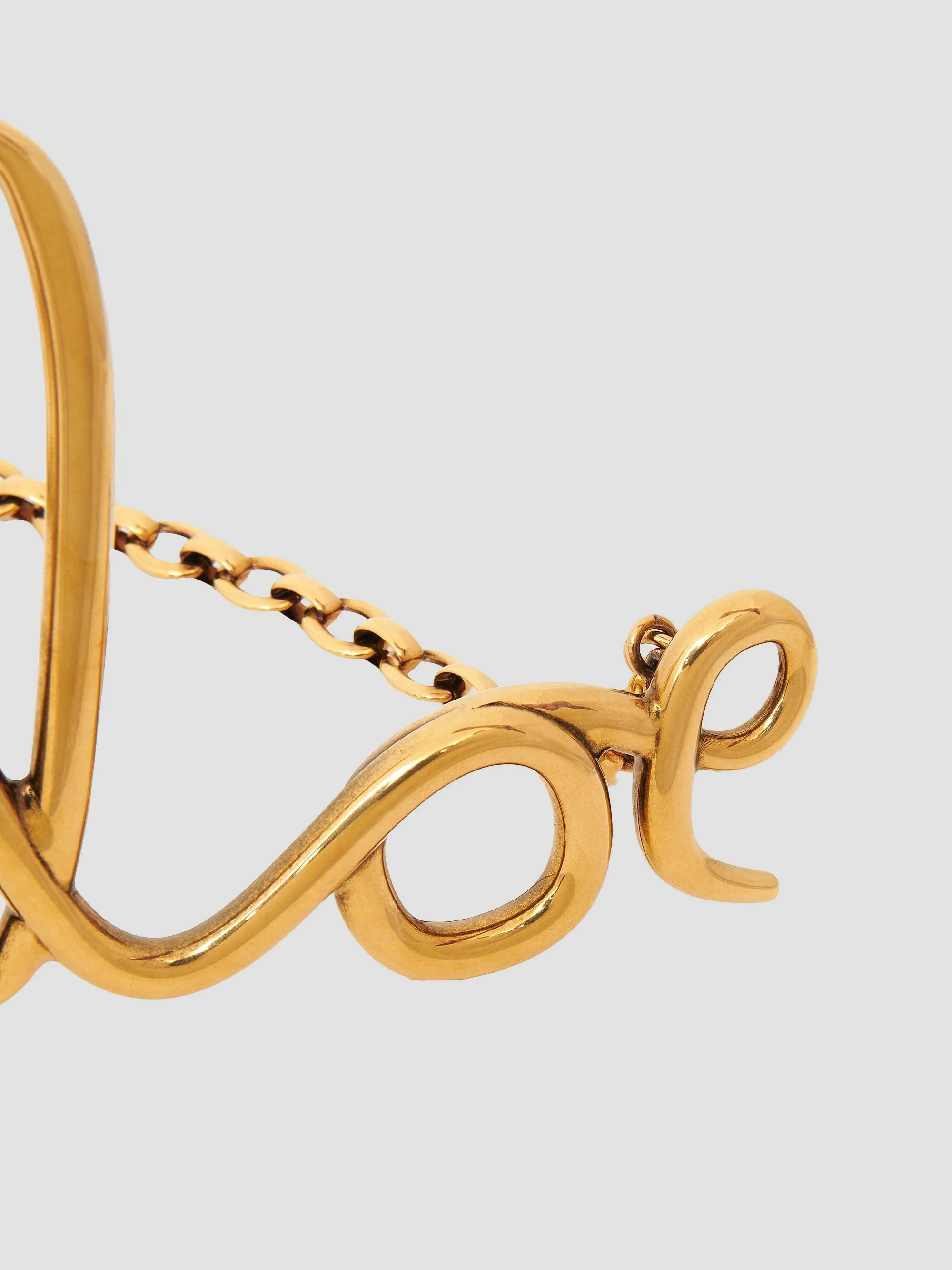 Chloé Script Logo Goldtone Belt | Saks Fifth Avenue display picture 1