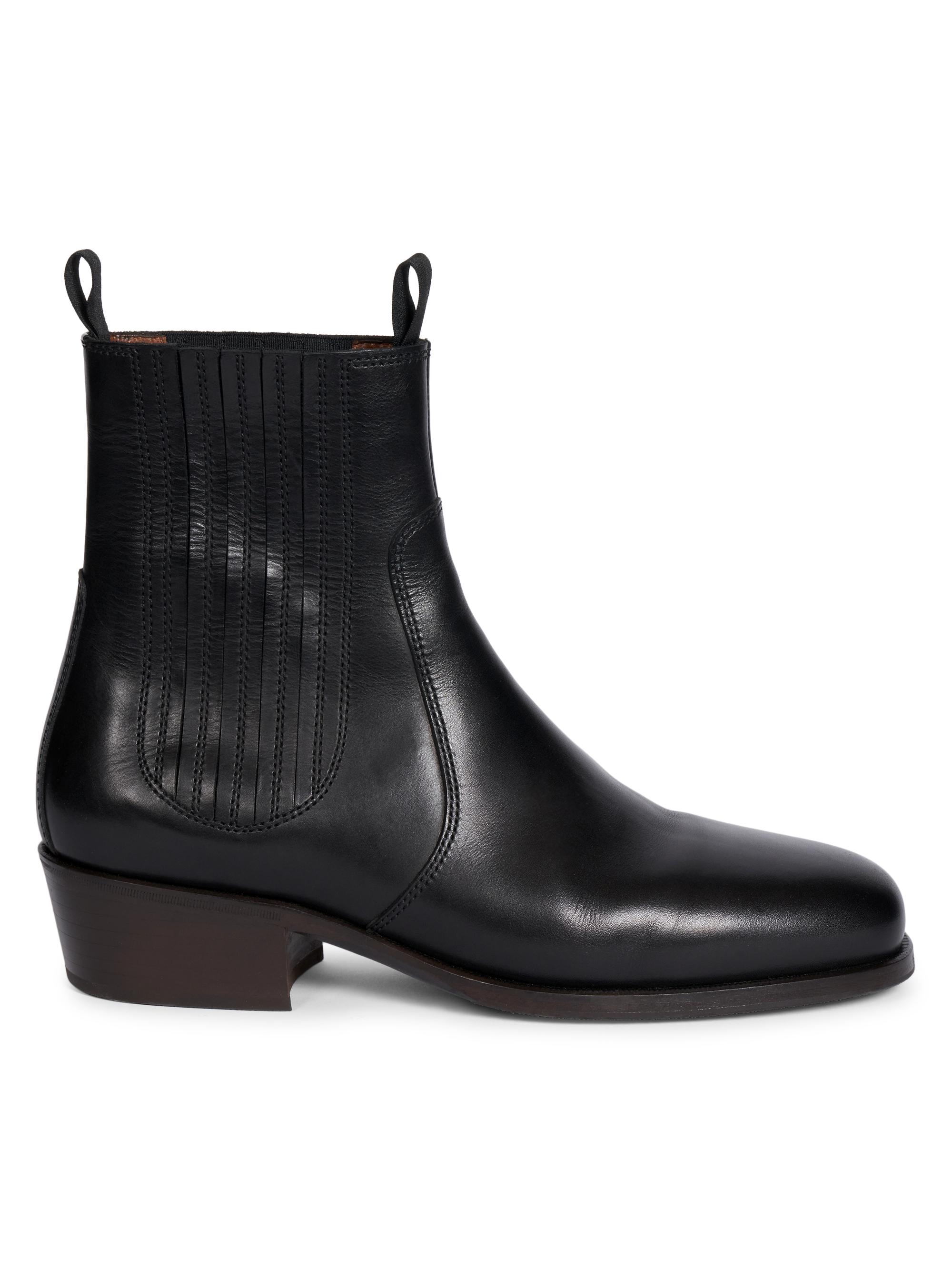 Lemaire Men's Leather Chelsea Boots - Black