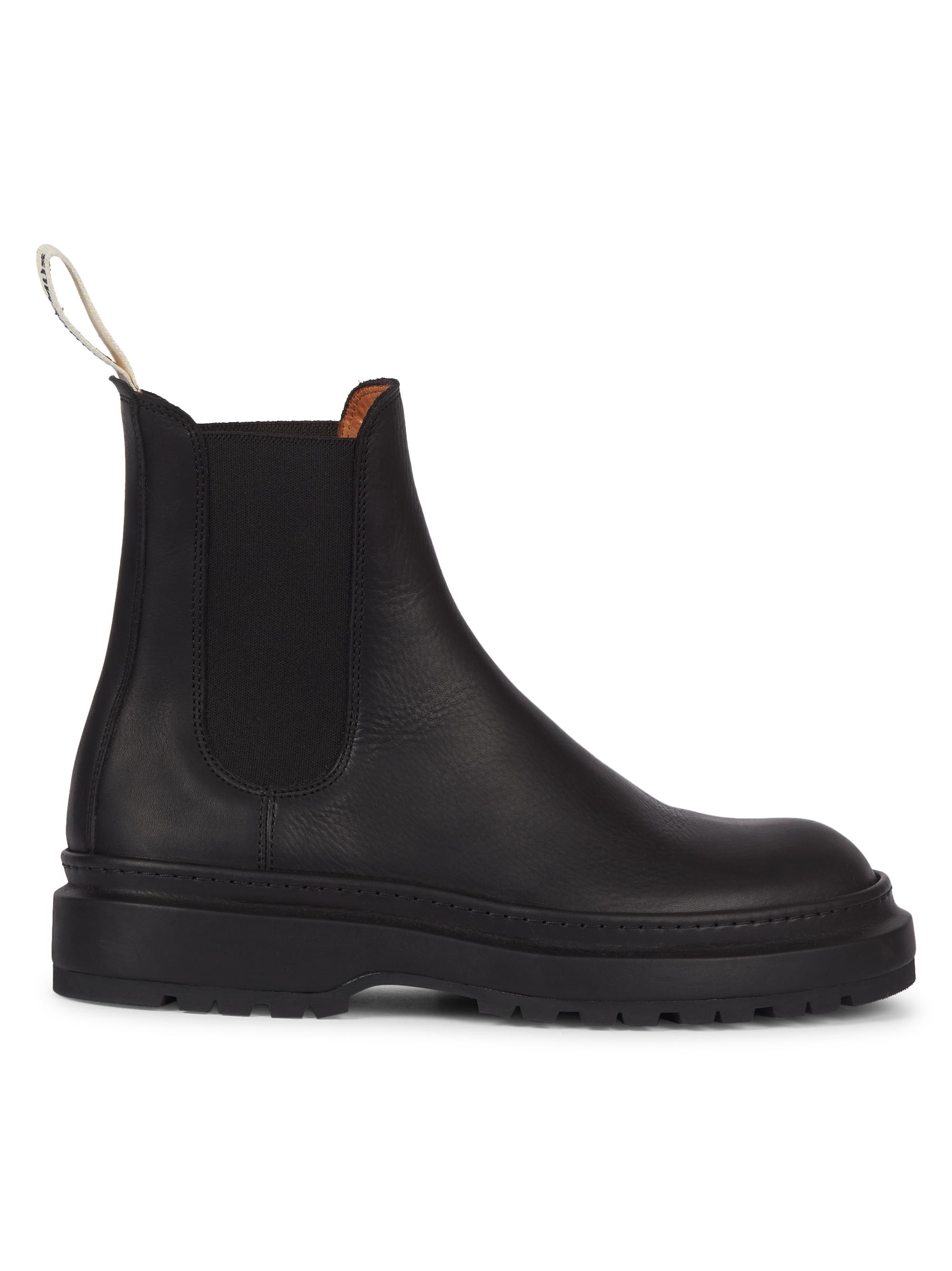 Jacquemus Men's Les Bottines Pavane Leather Ankle Boots - Black